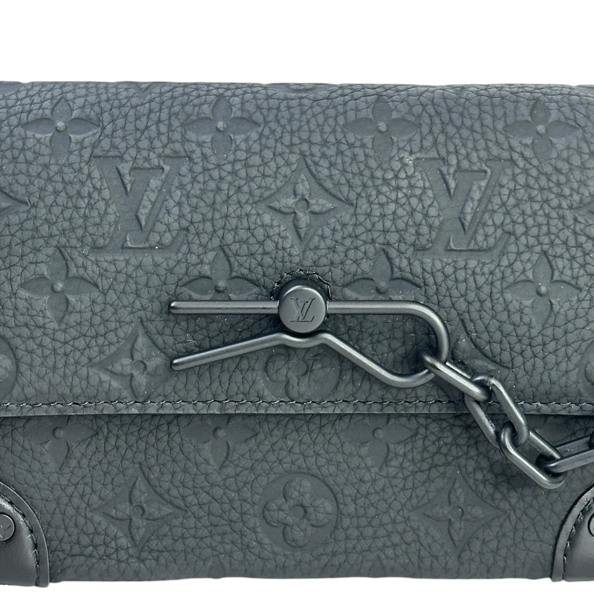 Louis Vuitton Steamer Black Taurillon Leather Crossbody Bag