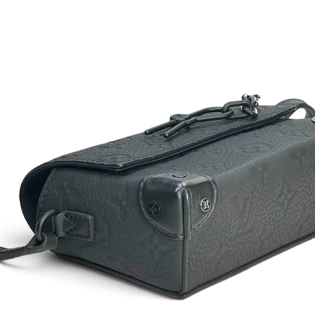Louis Vuitton Steamer Black Taurillon Leather Crossbody Bag
