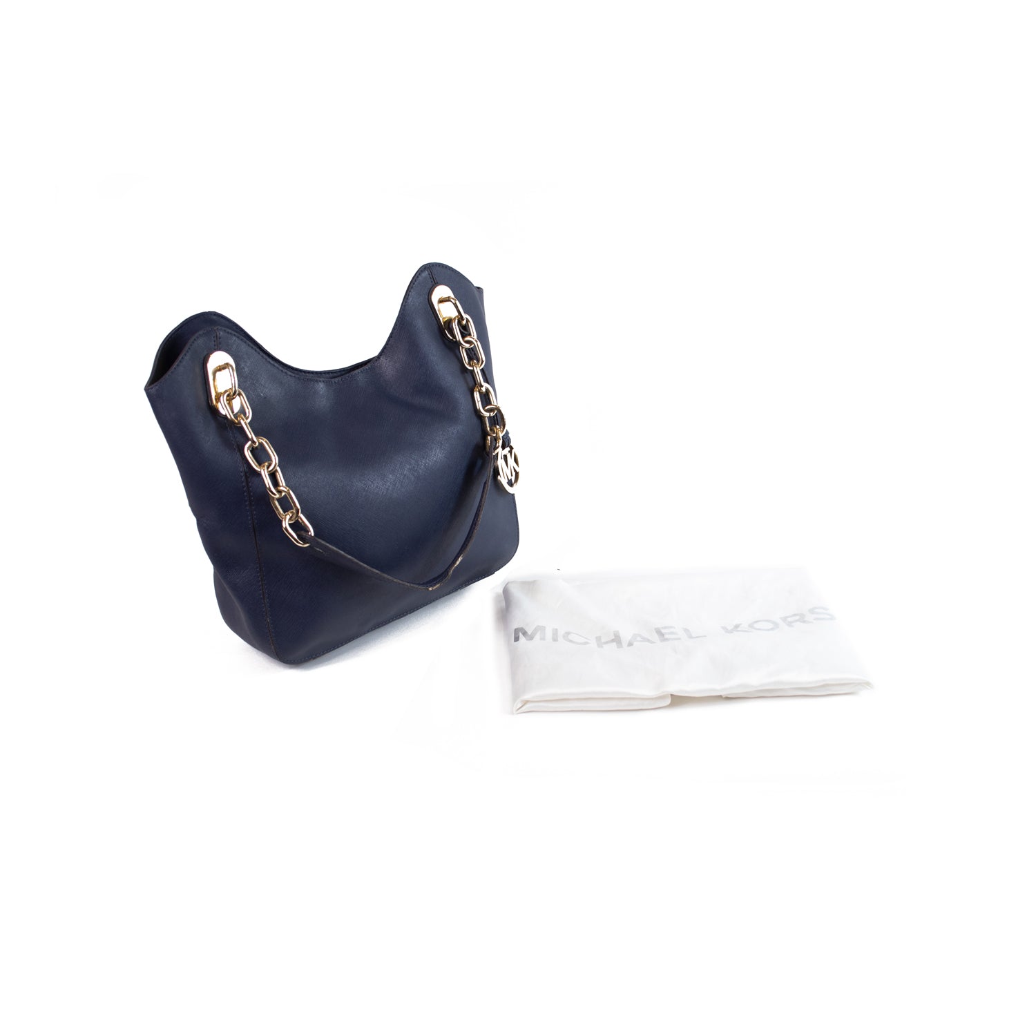 Navy Blue Leather Hobo