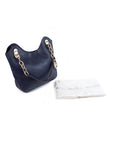 Navy Blue Leather Hobo
