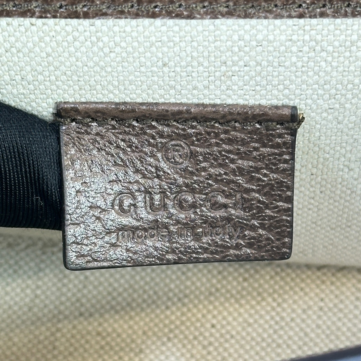Gucci Horsebit 1955 Jumbo GG Mini Beige Canvas Bag
