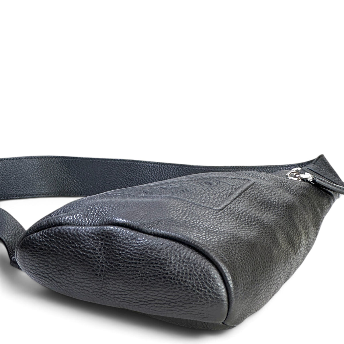 Prada Triangle Black Leather Cross Body Bag