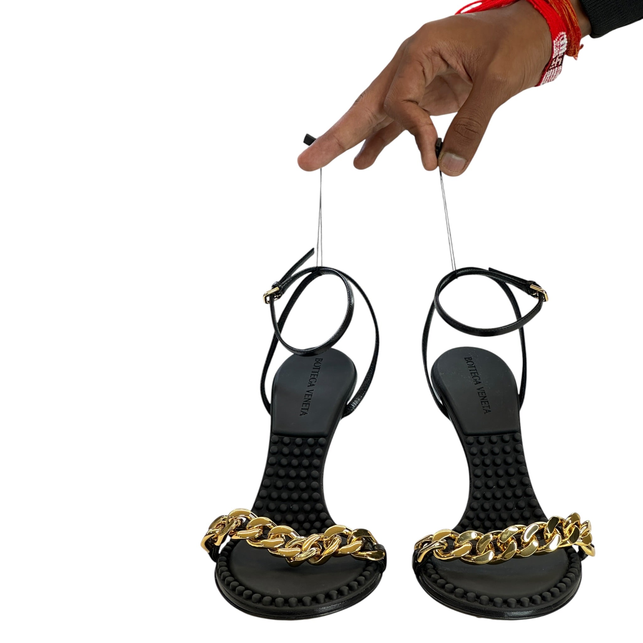 Bottega Veneta Dot ankel stap sandals EU 39