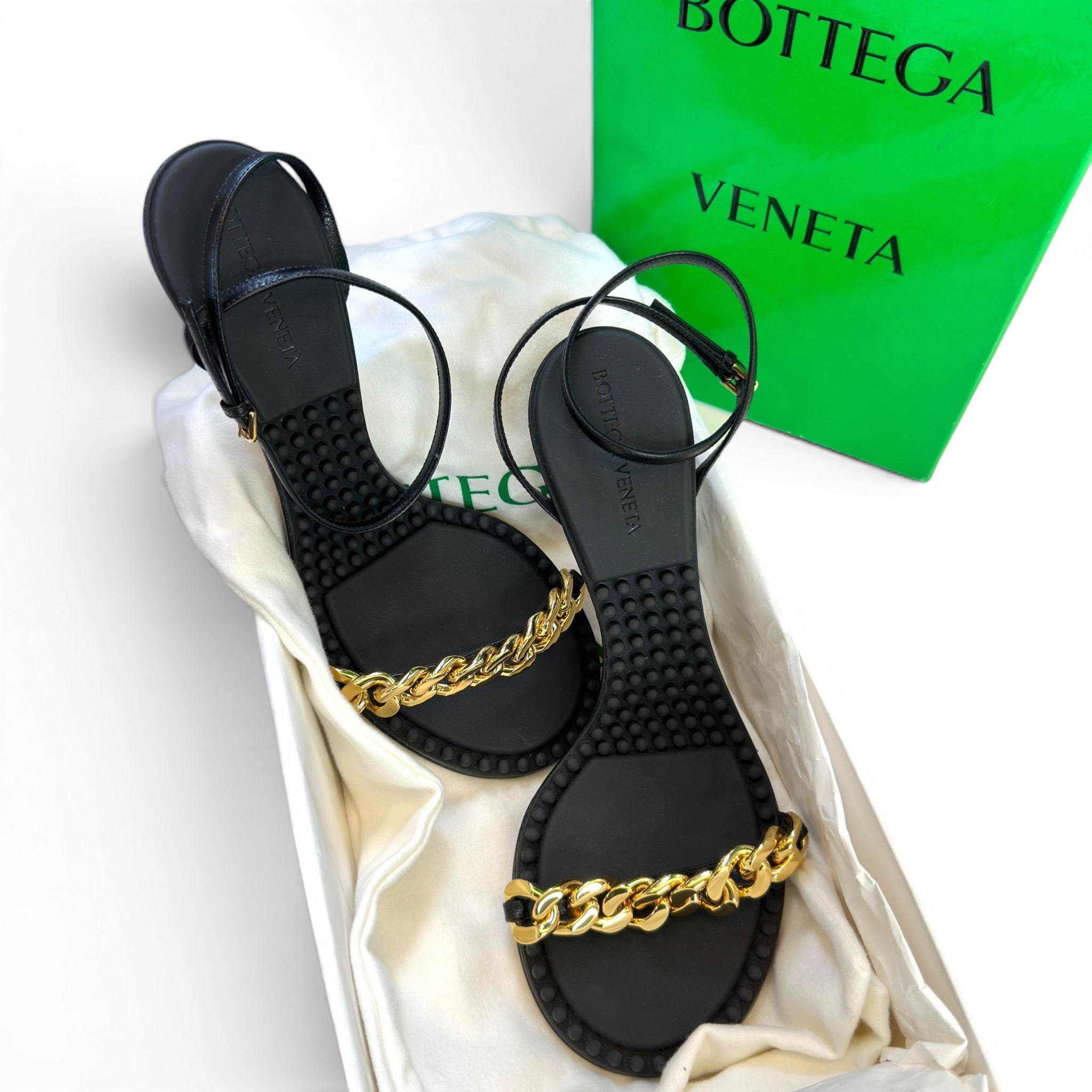 Bottega Veneta Dot ankel stap sandals EU 39