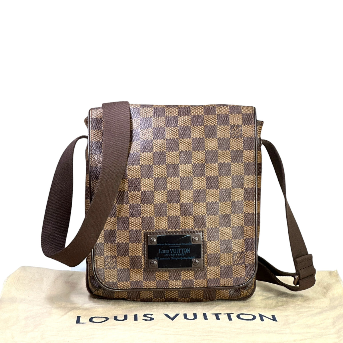 Louis Vuitton Brooklyn PM Brown Leather Sling Bag