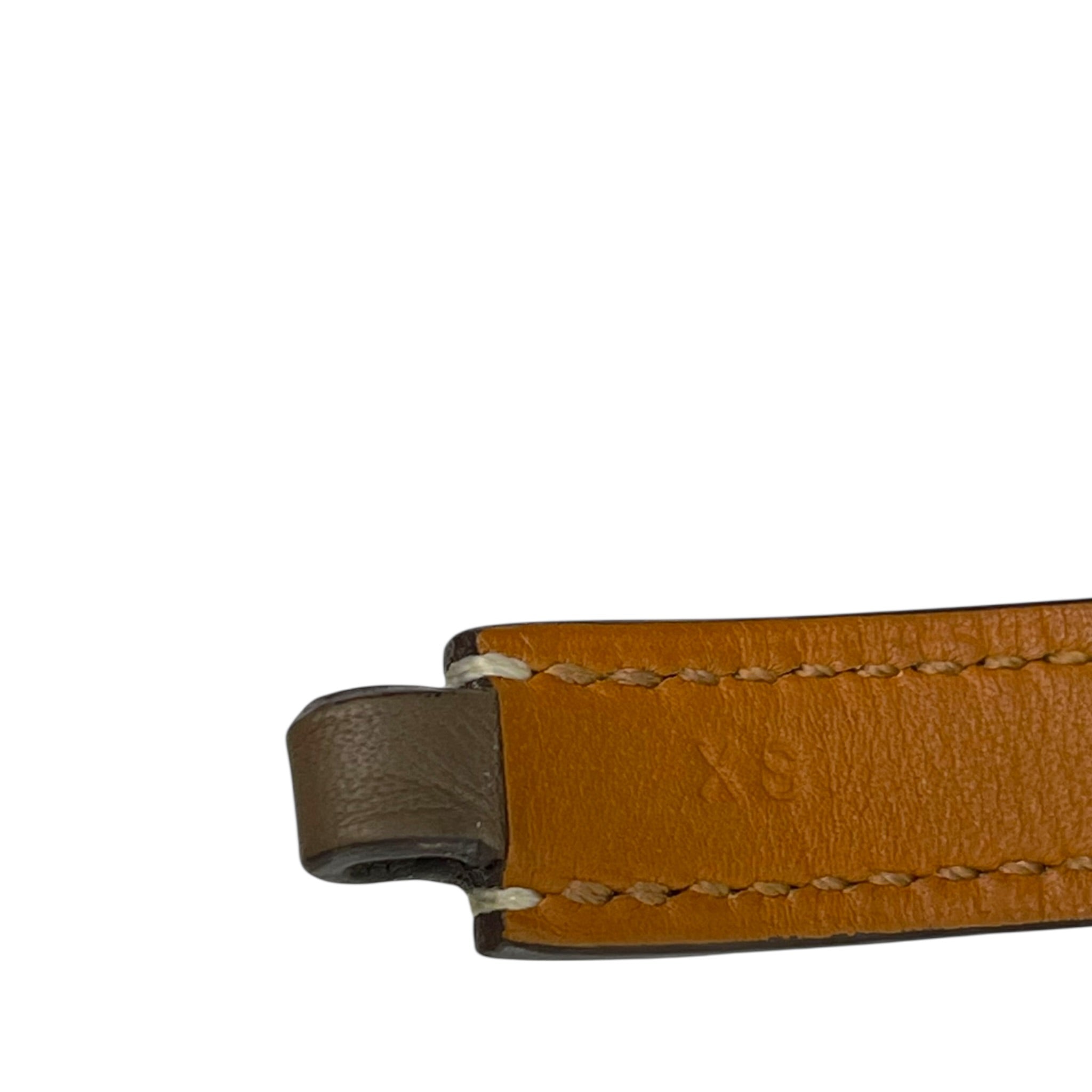 Hermès Rivale Mini Bracelet Etoupe GHW