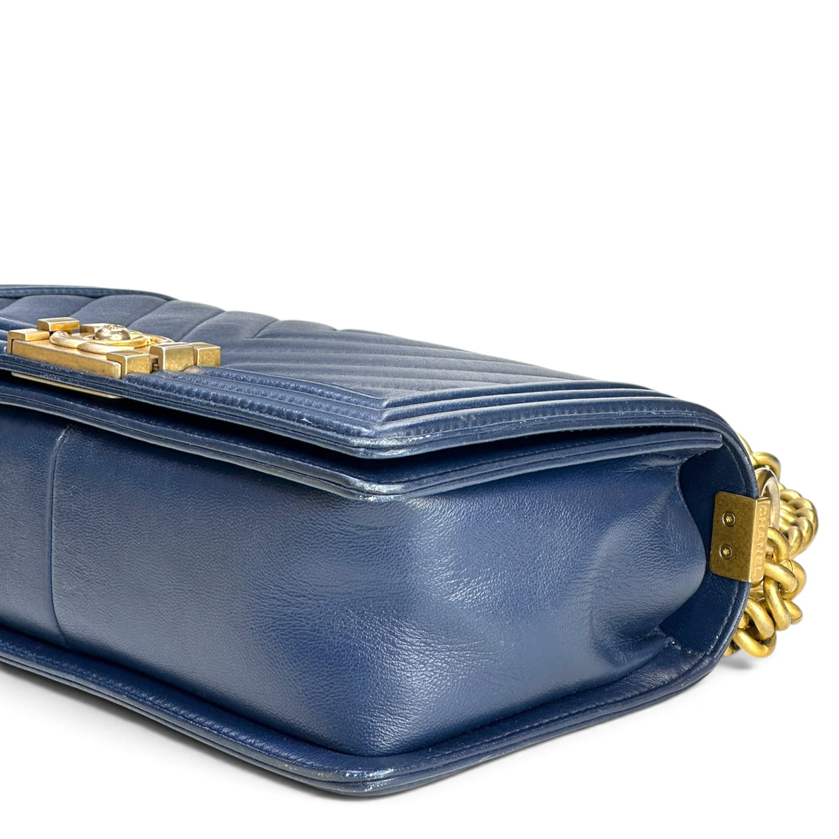 Chanel Boy Flap Navy Quilted Leather Shoulder Bag