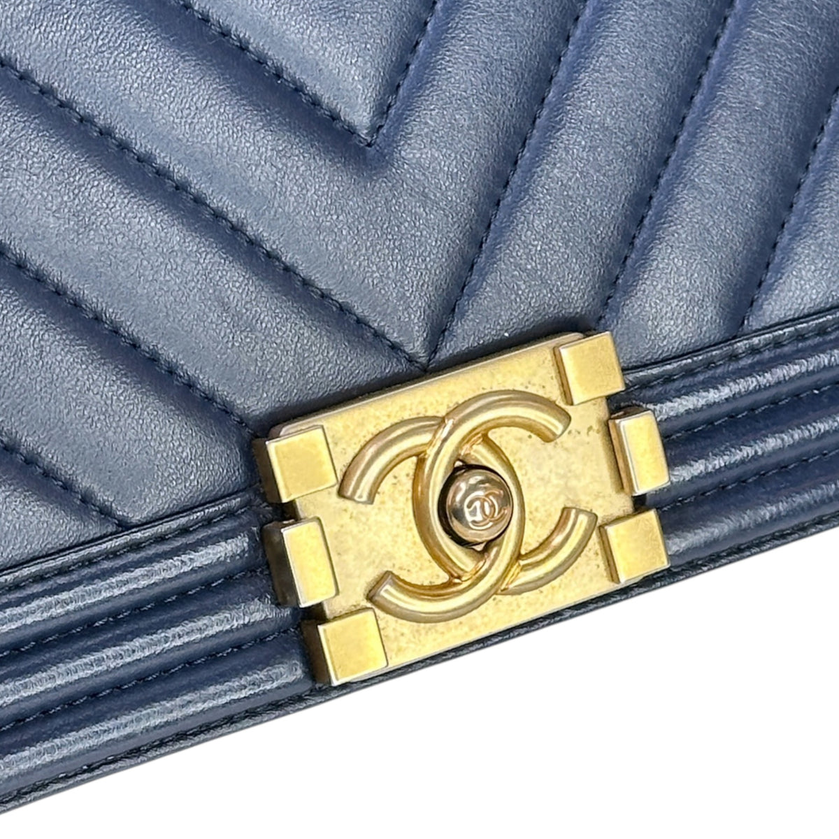 Chanel Boy Flap Navy Quilted Leather Shoulder Bag