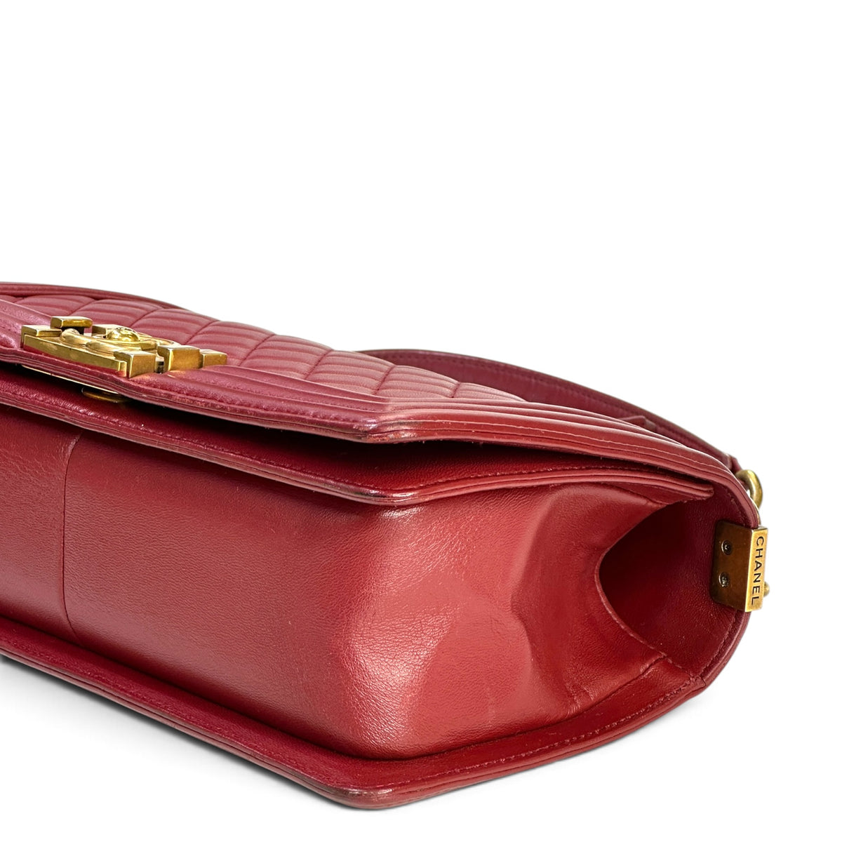 Chanel Boy Flap Burgundy Quilted Leather Shoulder Bag