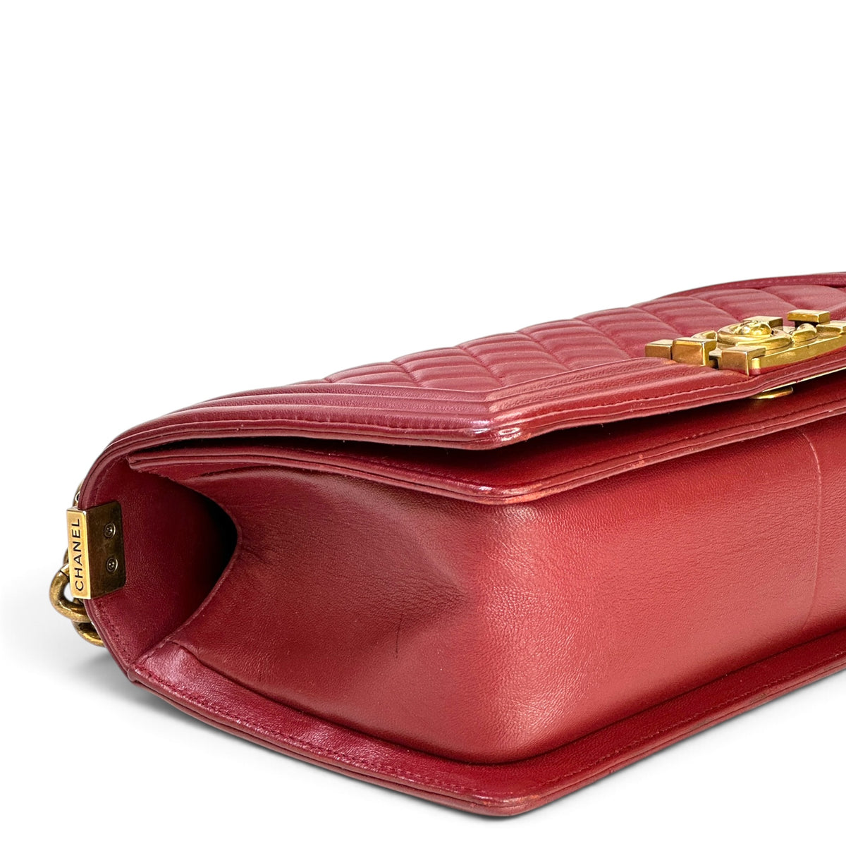 Chanel Boy Flap Burgundy Quilted Leather Shoulder Bag