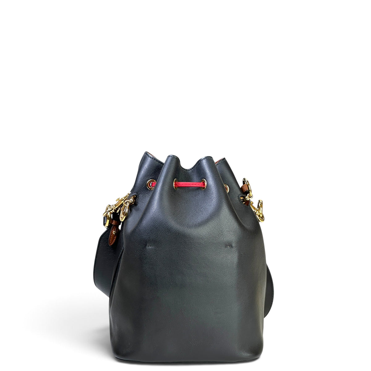Fendi Mon Tresor Small Black Leather Bucket Bag