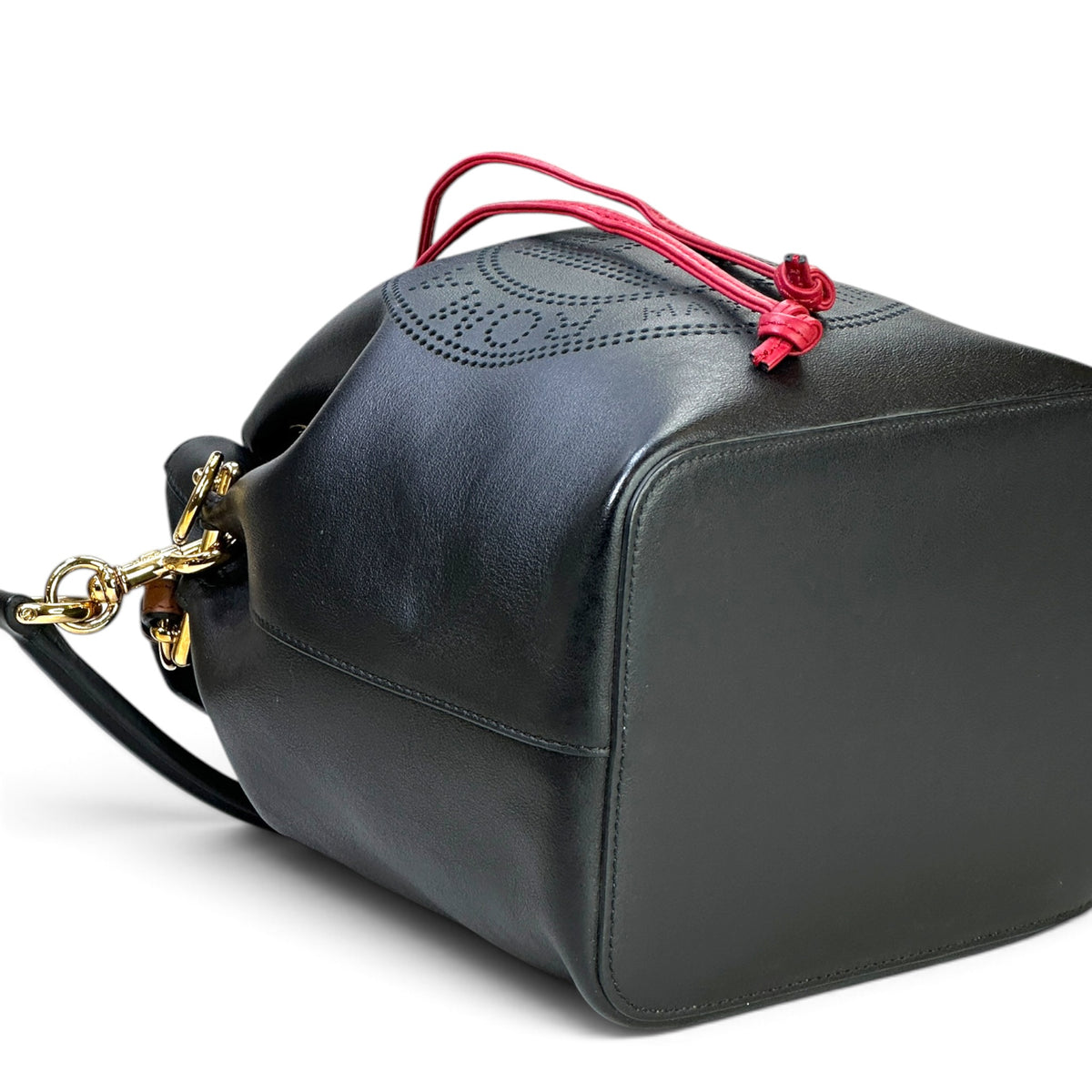 Fendi Mon Tresor Small Black Leather Bucket Bag