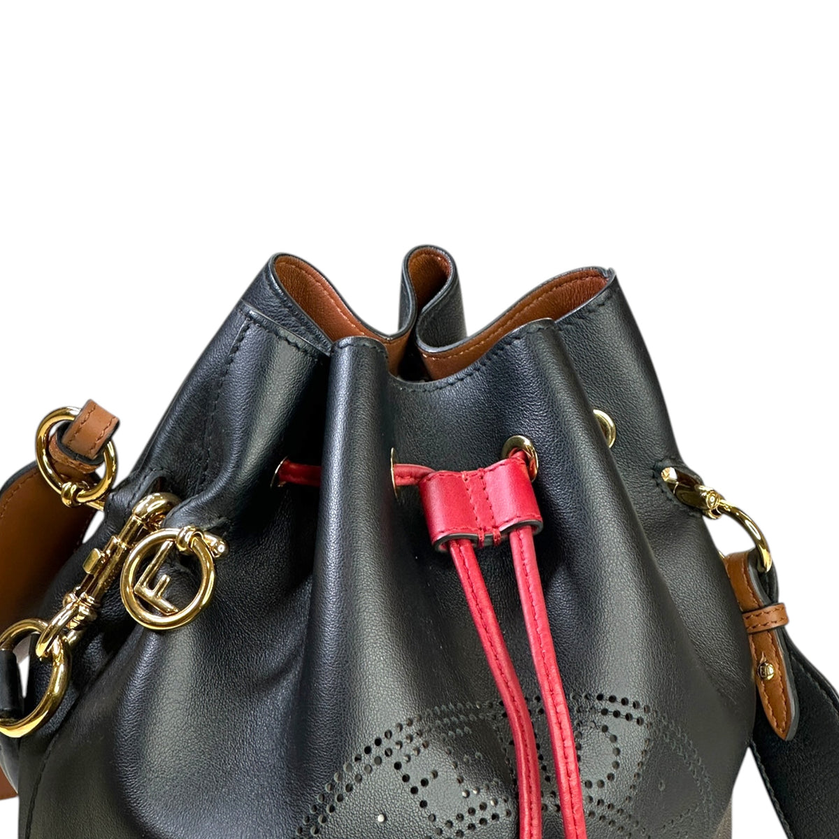 Fendi Mon Tresor Small Black Leather Bucket Bag