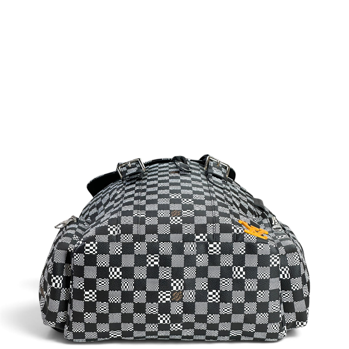LV Christopher Black-White Leather Backpack