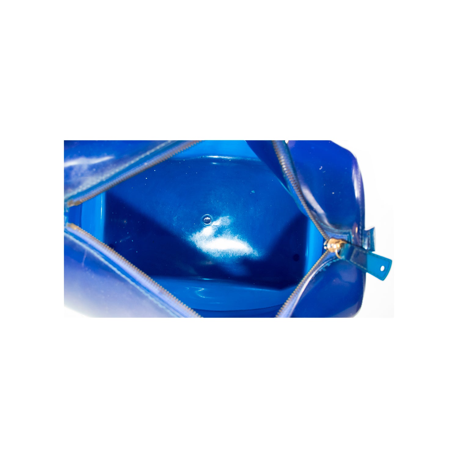 Blue Gloss PVC Candy Satchel Bag