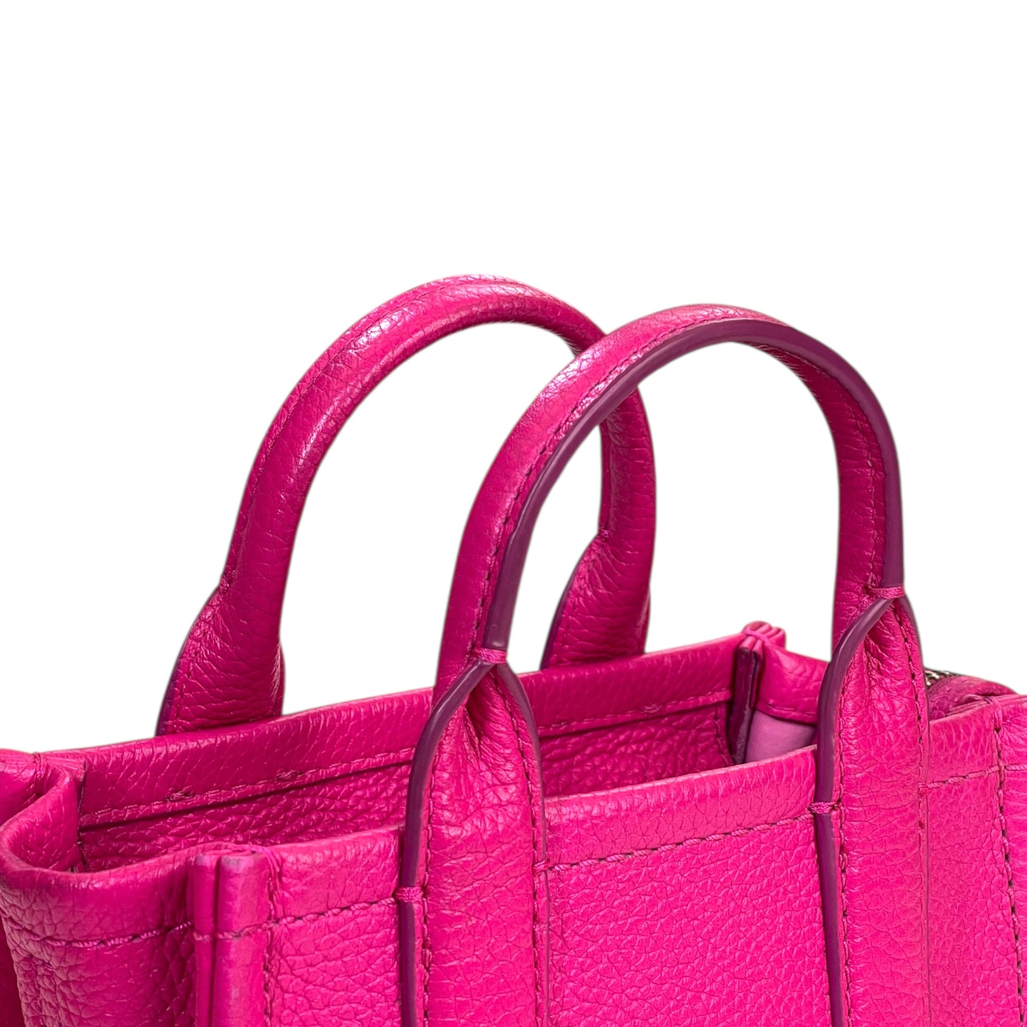 Marc Jacobs The Tote Bag Crossbody Raspberry Pink Leather