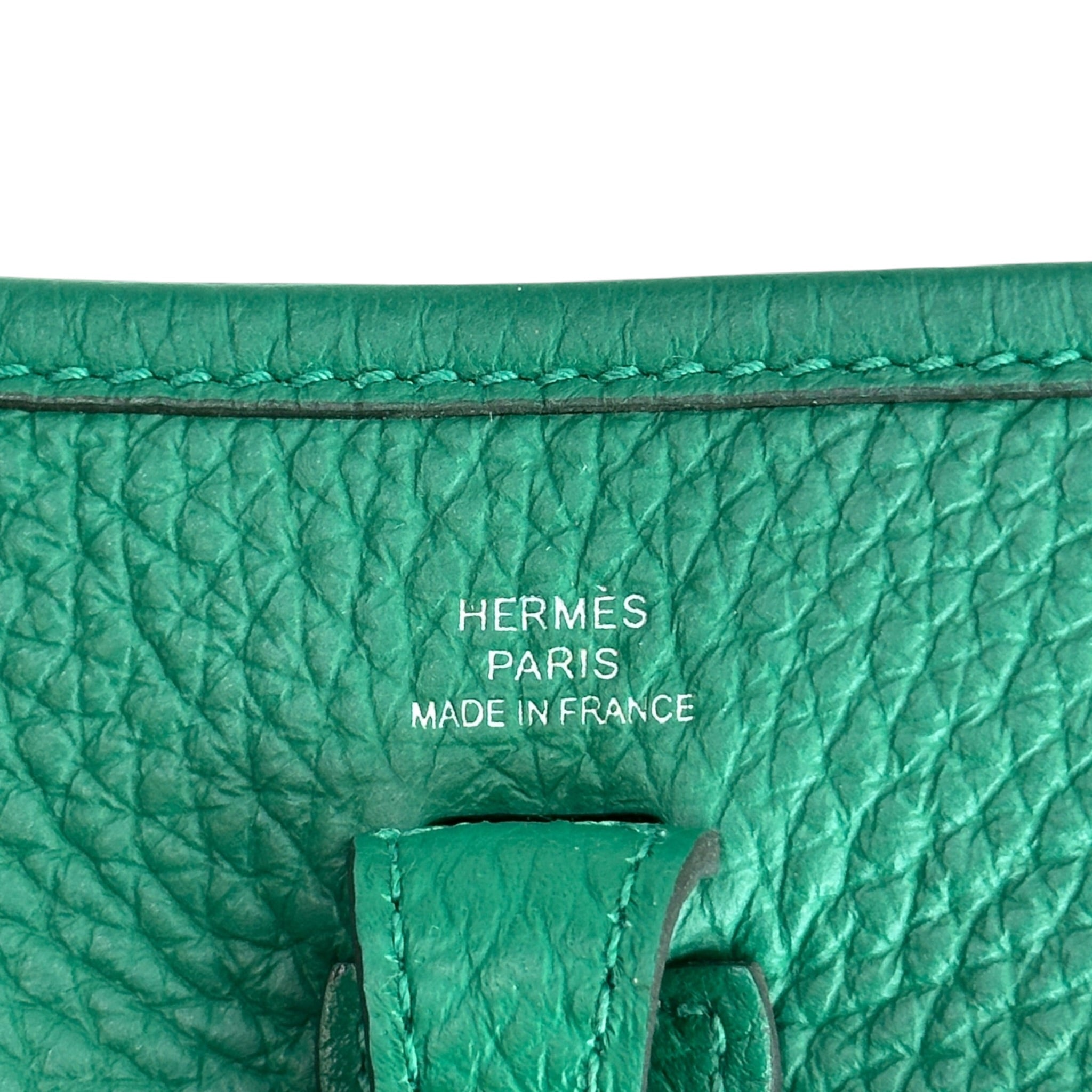 Hermès Mini Evelyne 16 TPM Vert Vertigo Clemence PHW