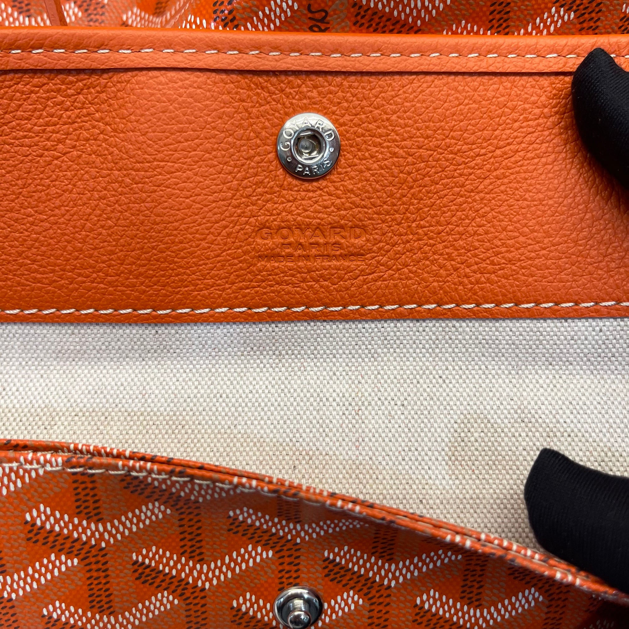 Goyard Orange Goyardine Coated Canvas St. Louis PM Tote