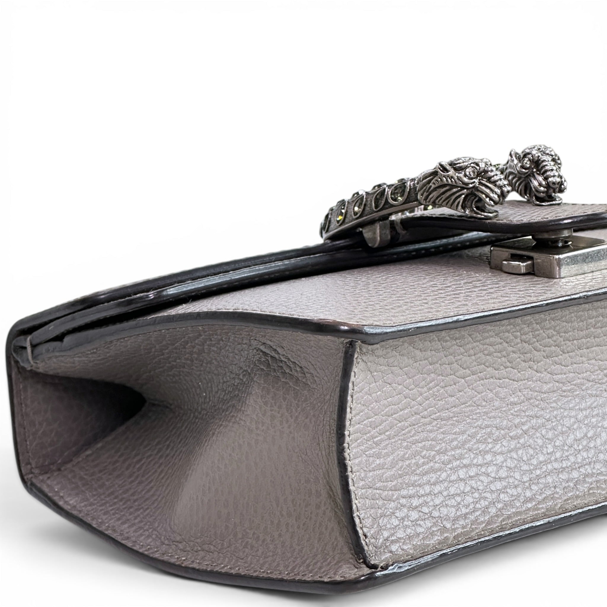 Gucci Dionysus Mini Grey Textured Leather Bag