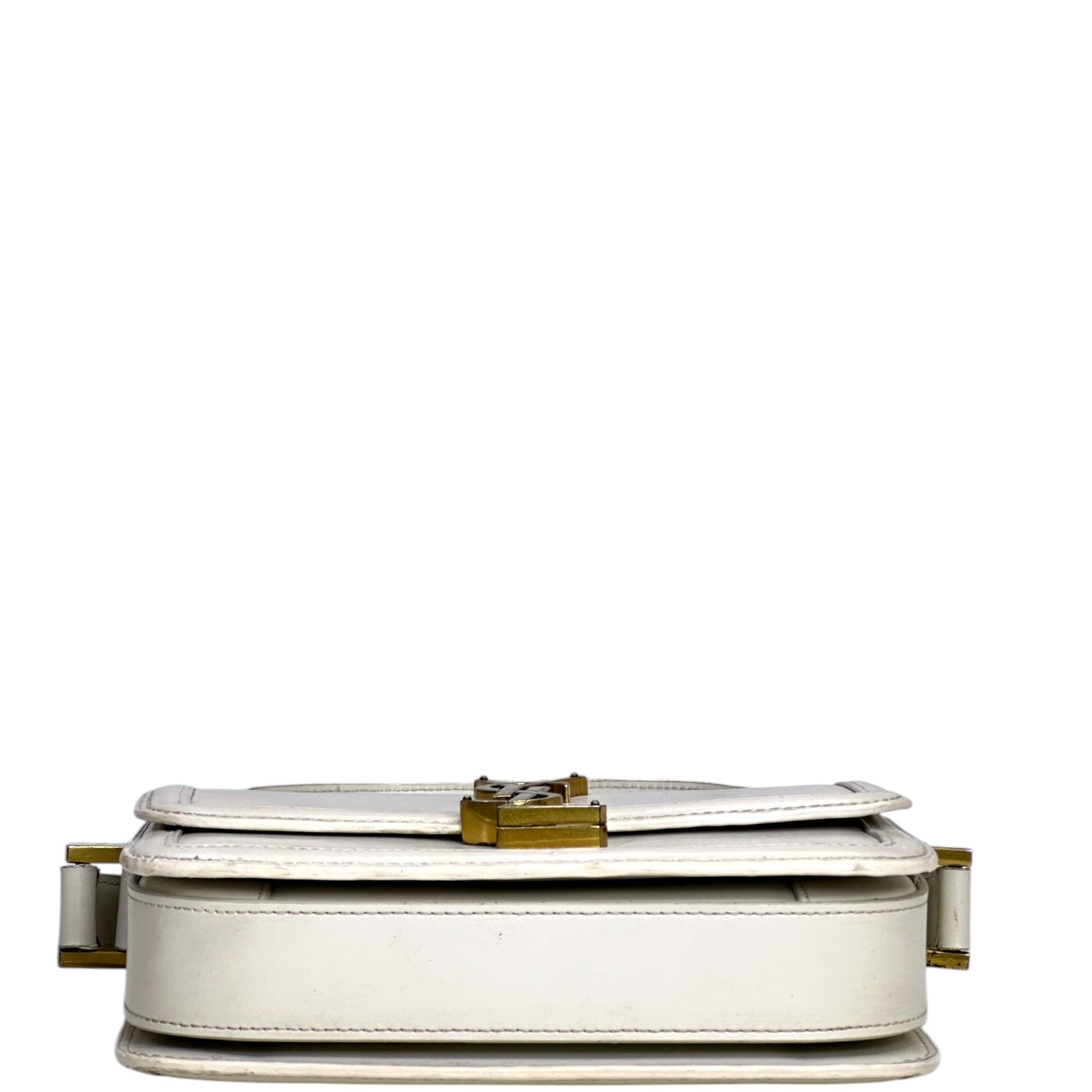 Saint Laurent Solferino Small Satchel White Smooth Leather