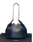 Chanel 25 Medium Handbag Black Washed Denim