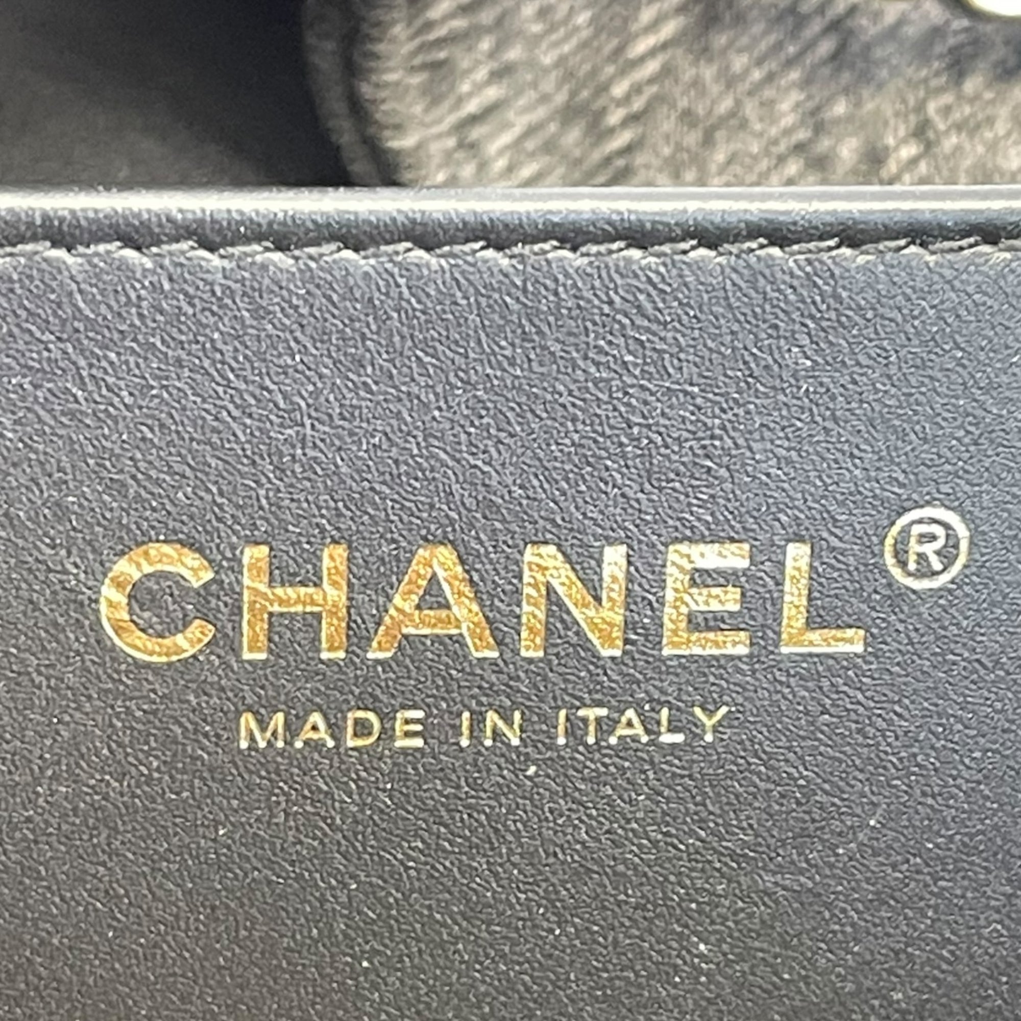 Chanel 25 Medium Handbag Black Washed Denim