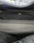 Chanel 25 Medium Handbag Black Washed Denim