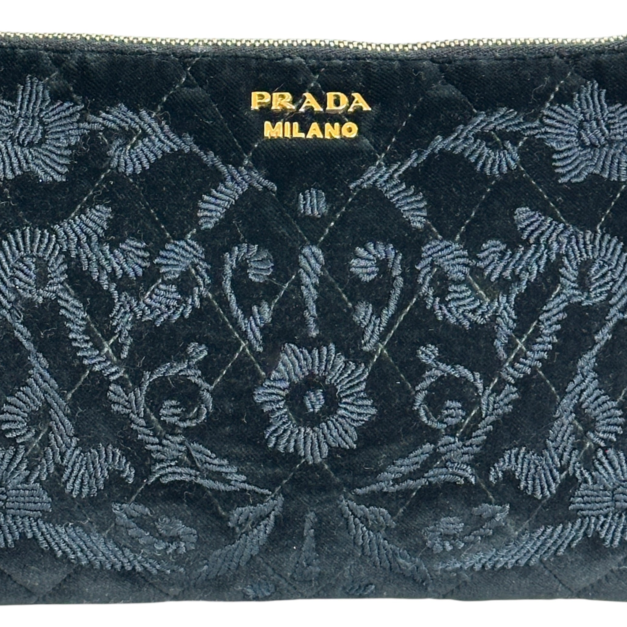 Prada Zip Top Black Shoulder Bag