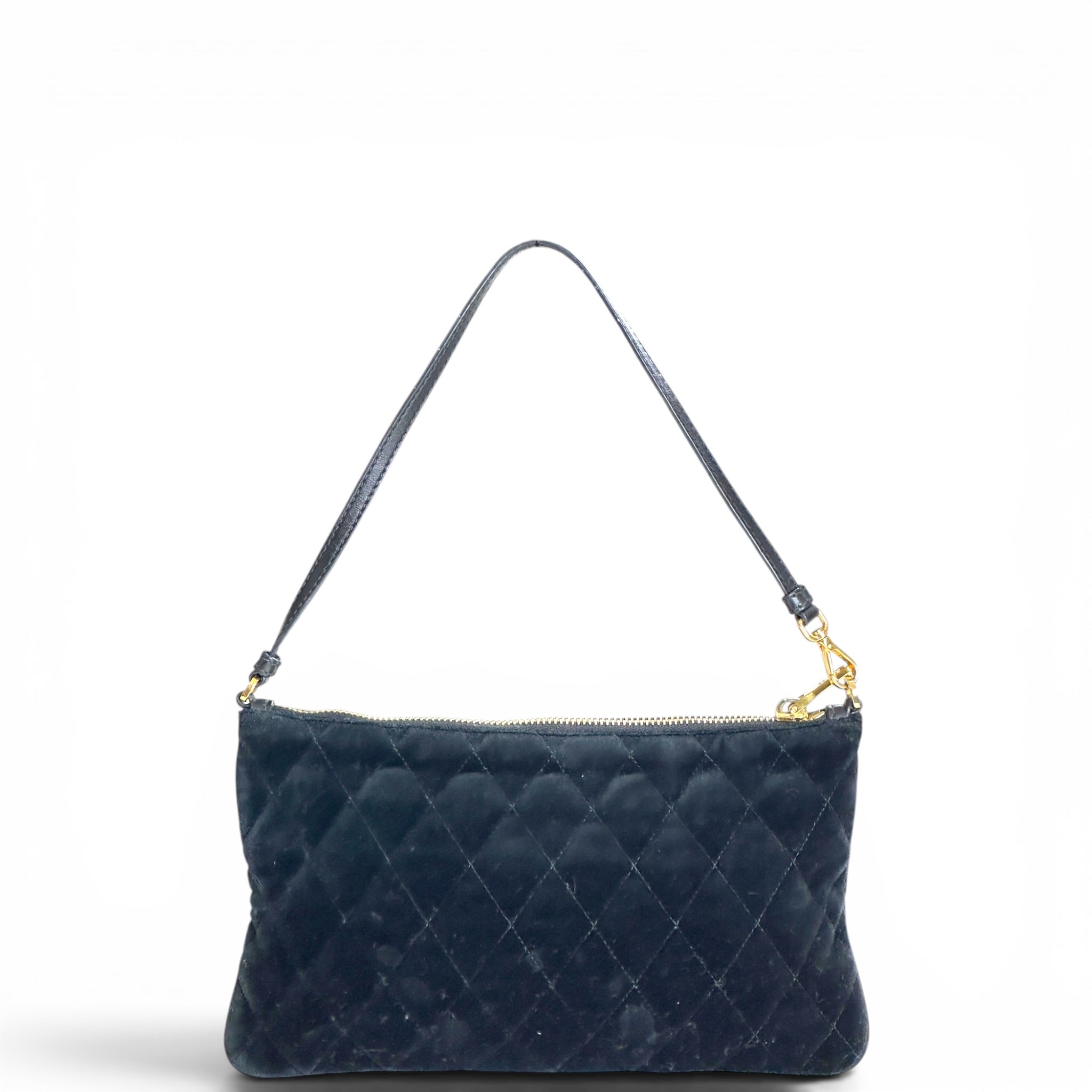 Prada Zip Top Black Shoulder Bag