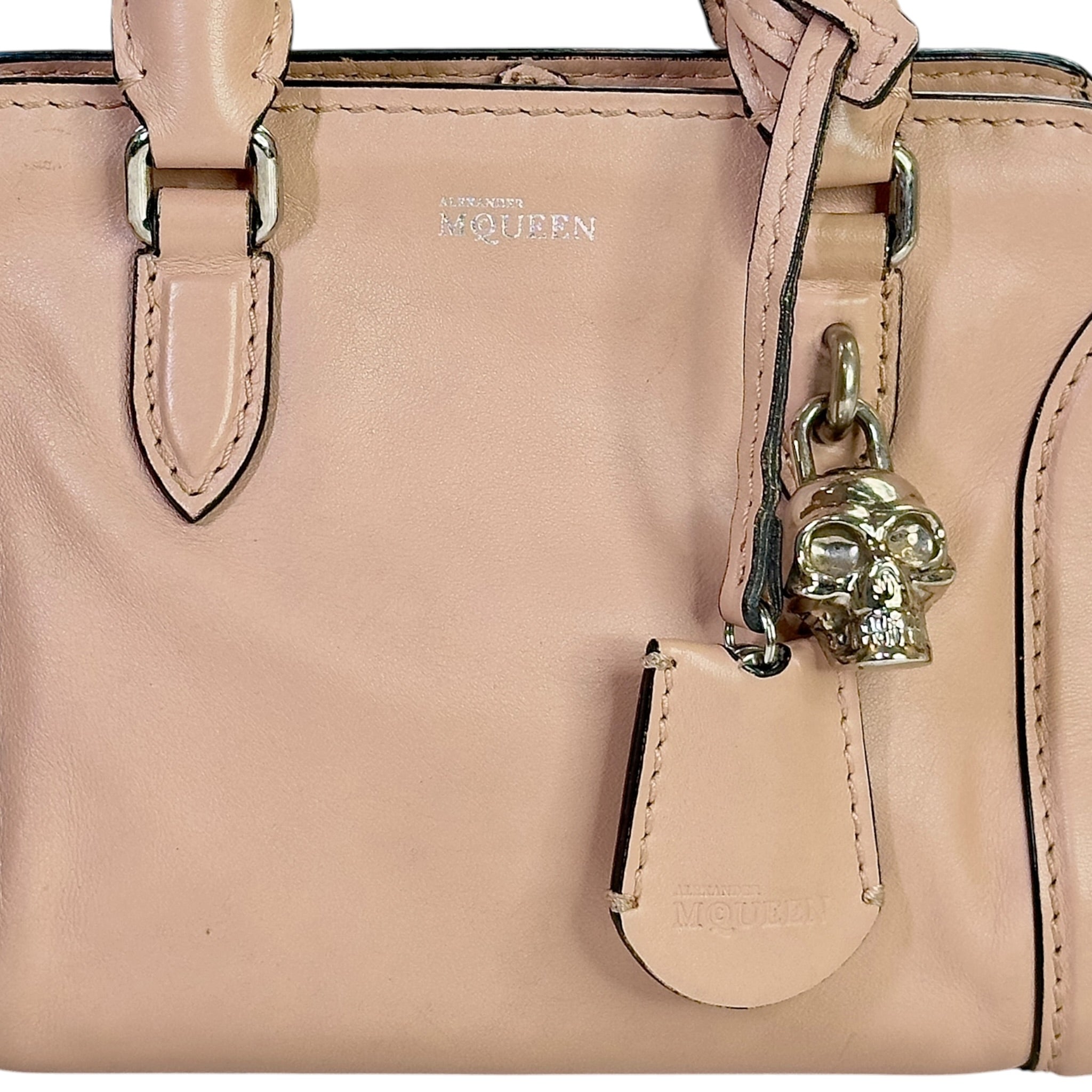 Alexander McQueen Skull Soft Pink Calfskin Leather Handbag