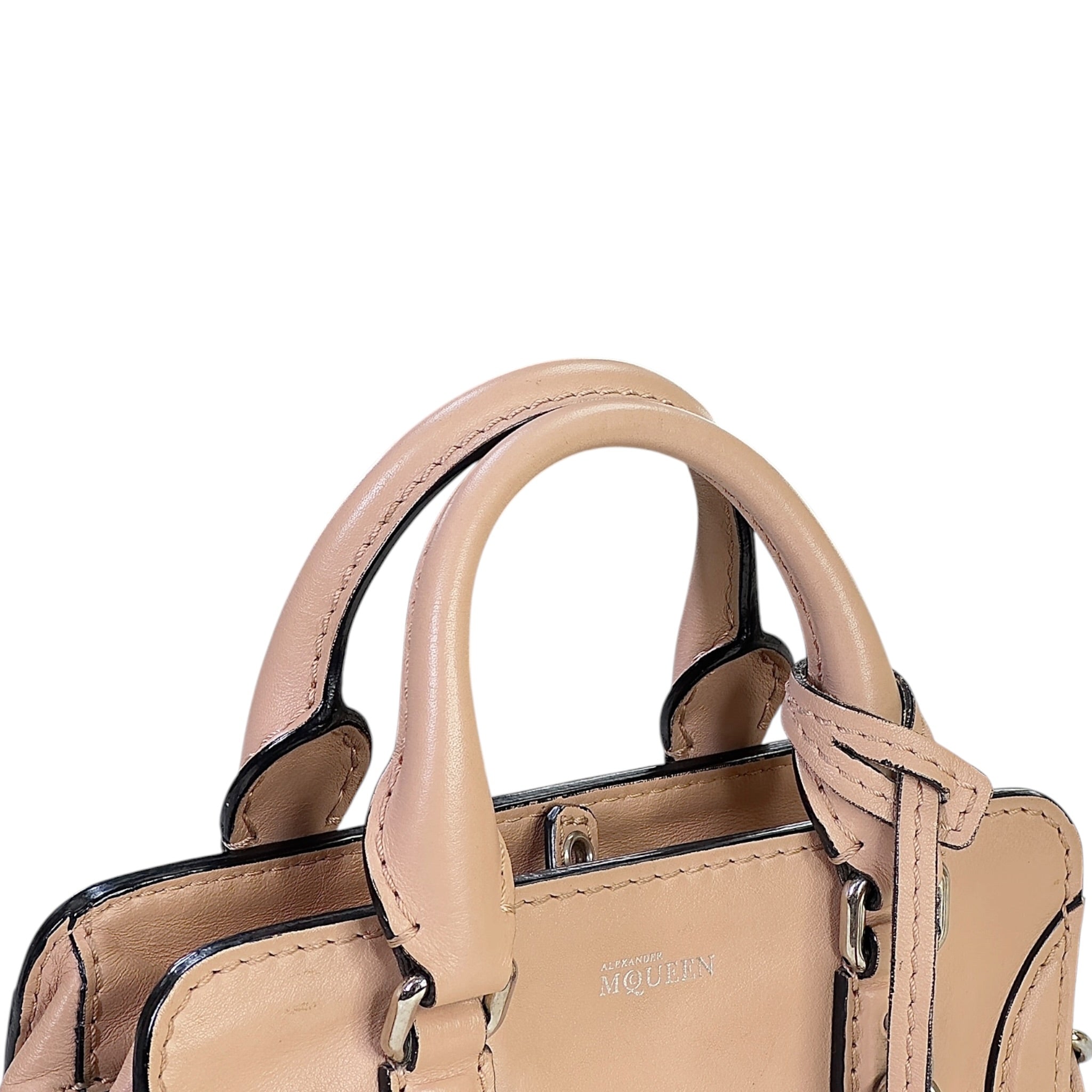 Alexander McQueen Skull Soft Pink Calfskin Leather Handbag