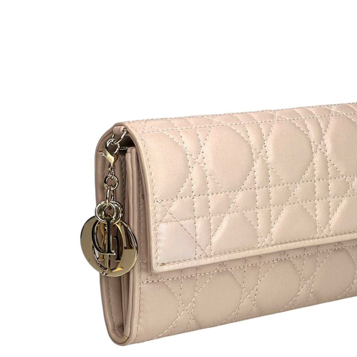 lady dior powder pink lamb skin wallet