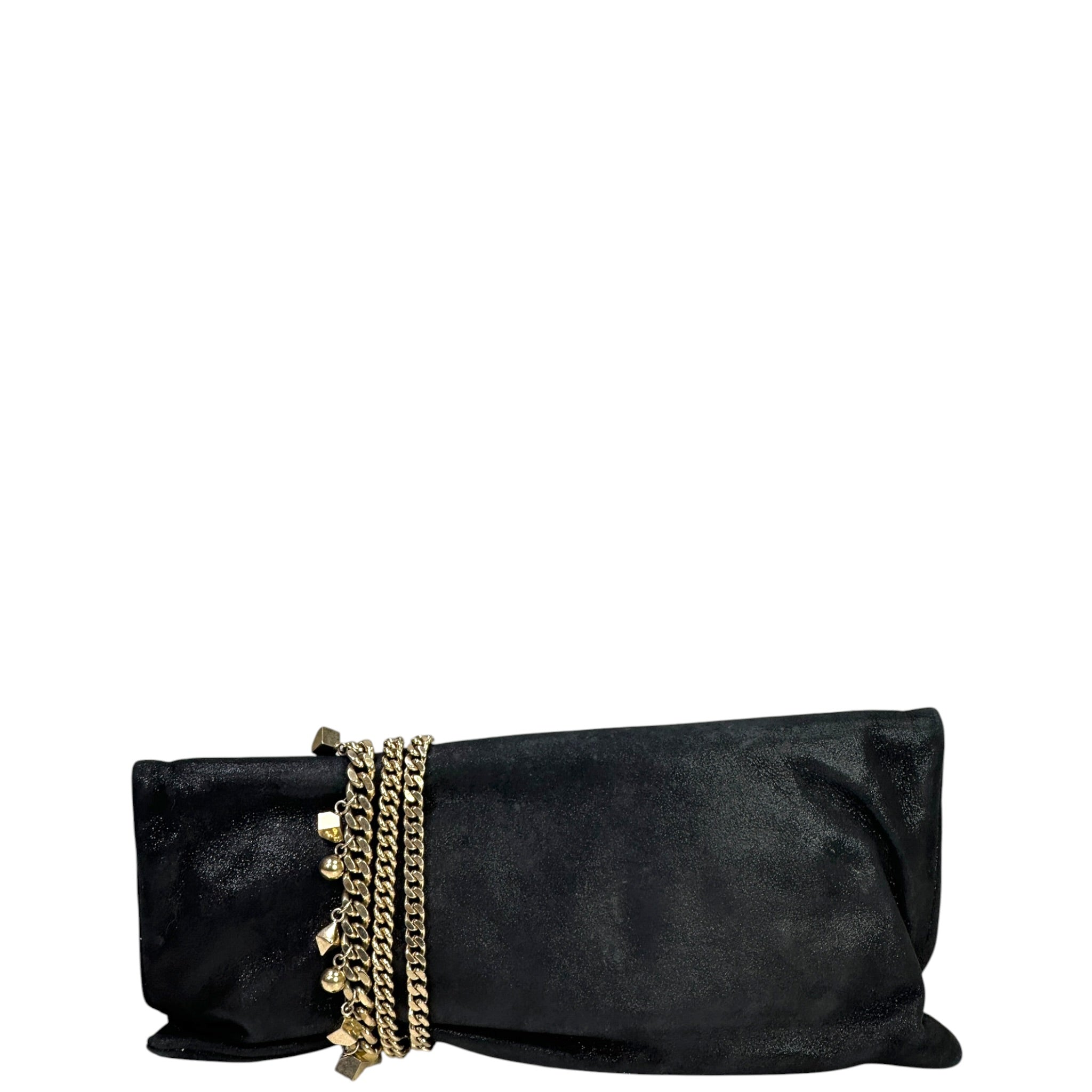 Jimmy Choo Chandra Clutch Black Shimmering Leather