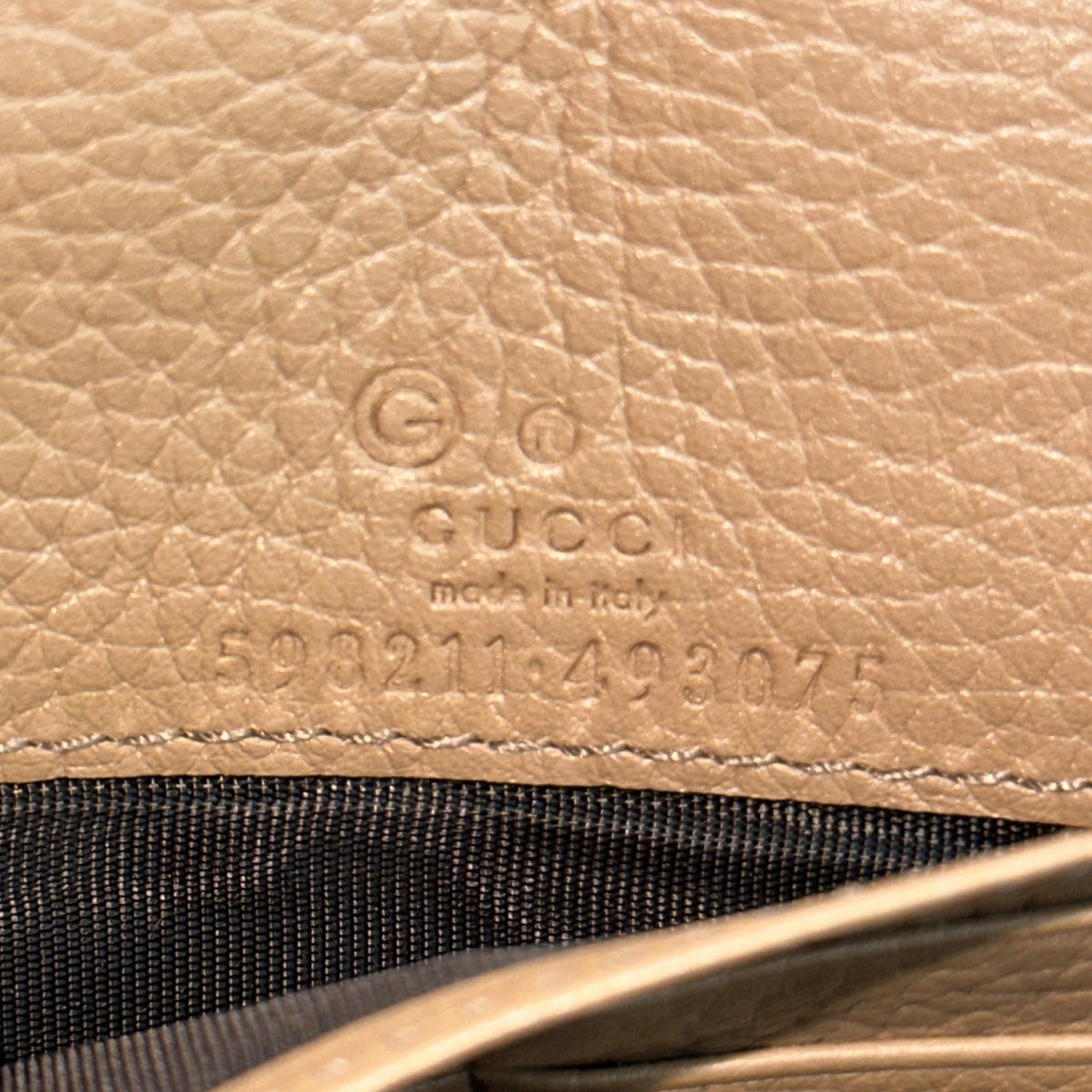 Gucci Soho Light Brown leather wallet on chain crossbody bag