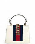 Gucci Sylvie White Leather Bag