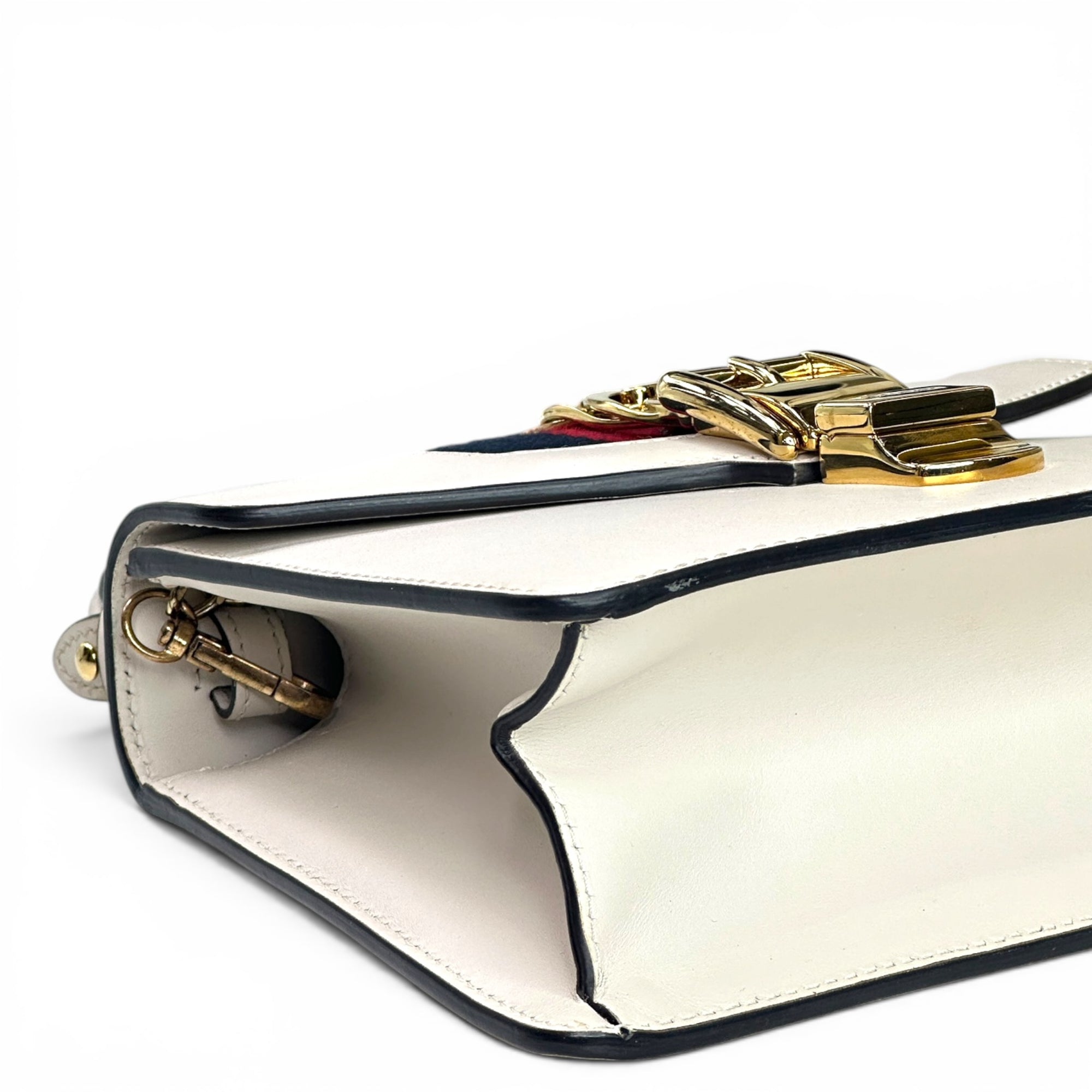 Gucci Sylvie White Leather Bag