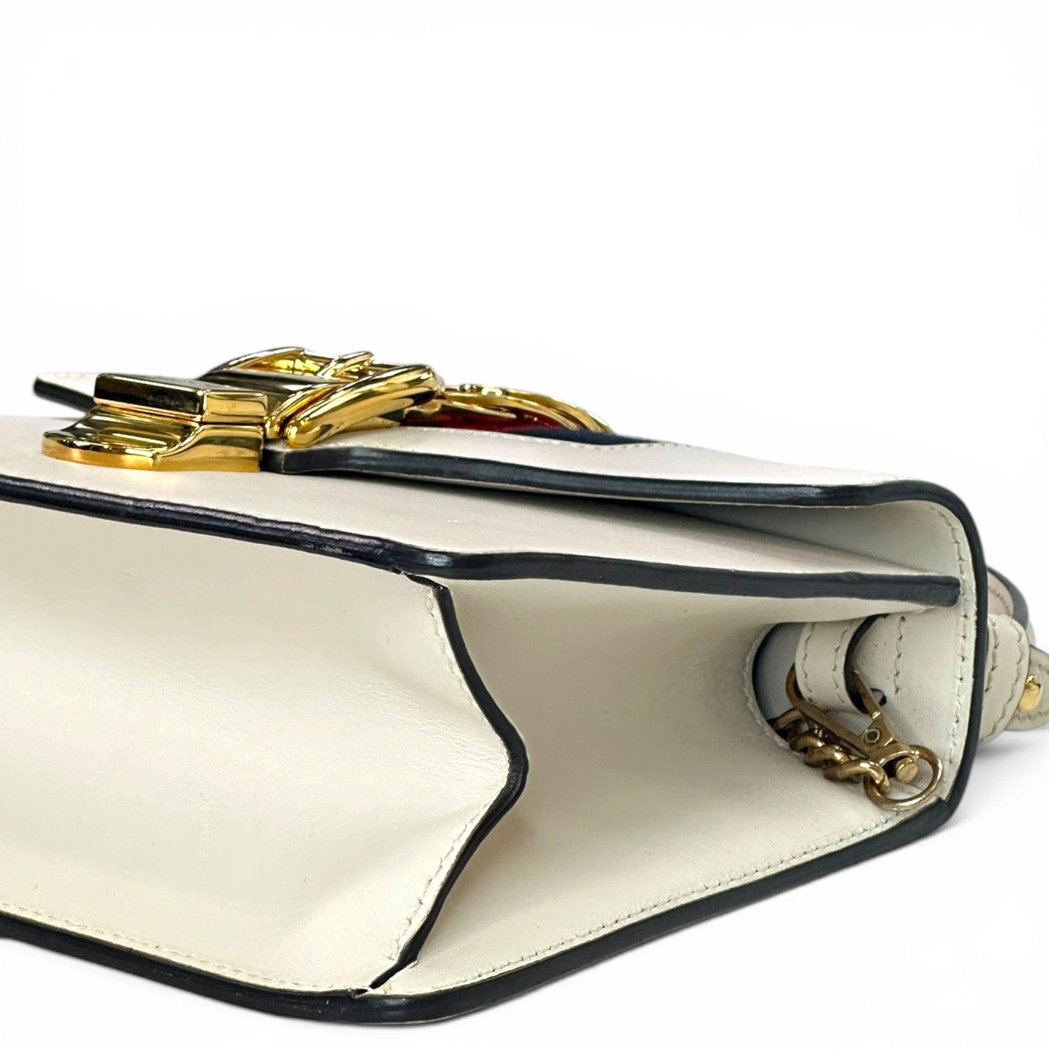 Gucci Sylvie White Leather Bag