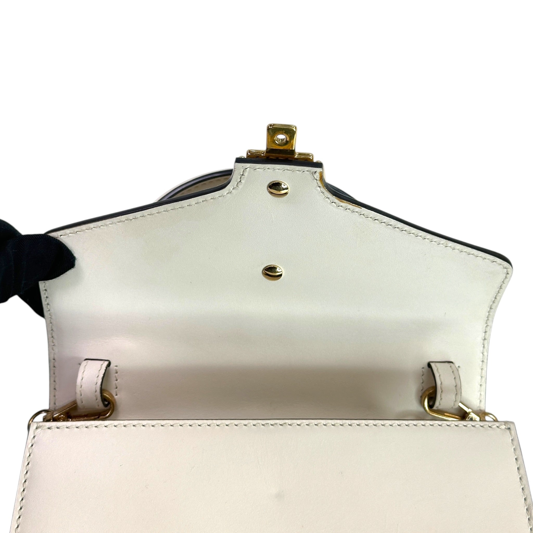Gucci Sylvie White Leather Bag