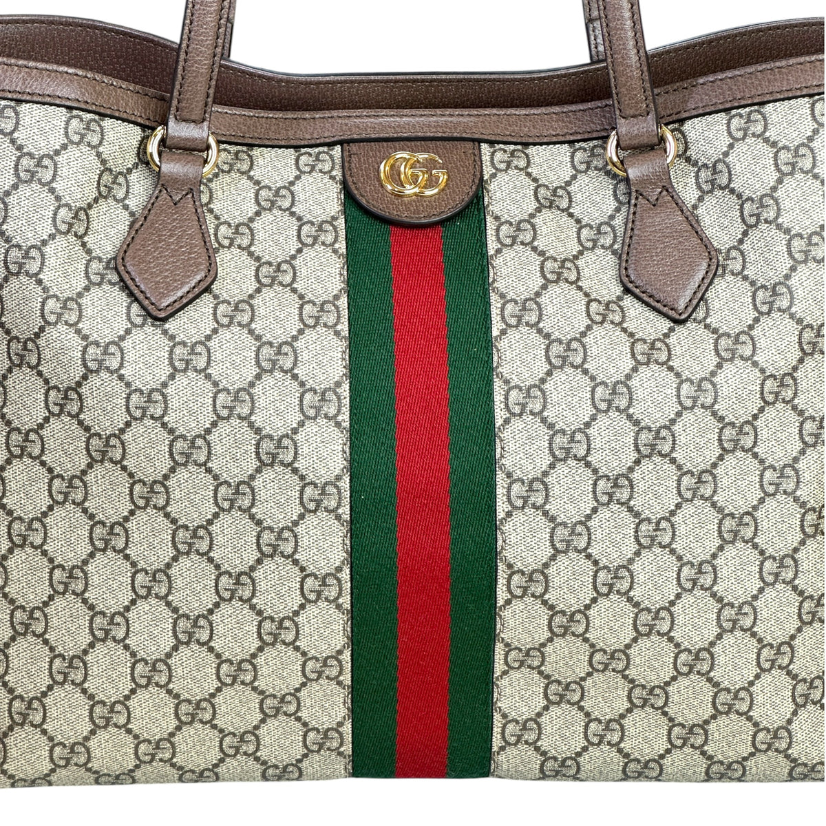 Gucci Ophedelia Medium Canvas Leather Tote Bag