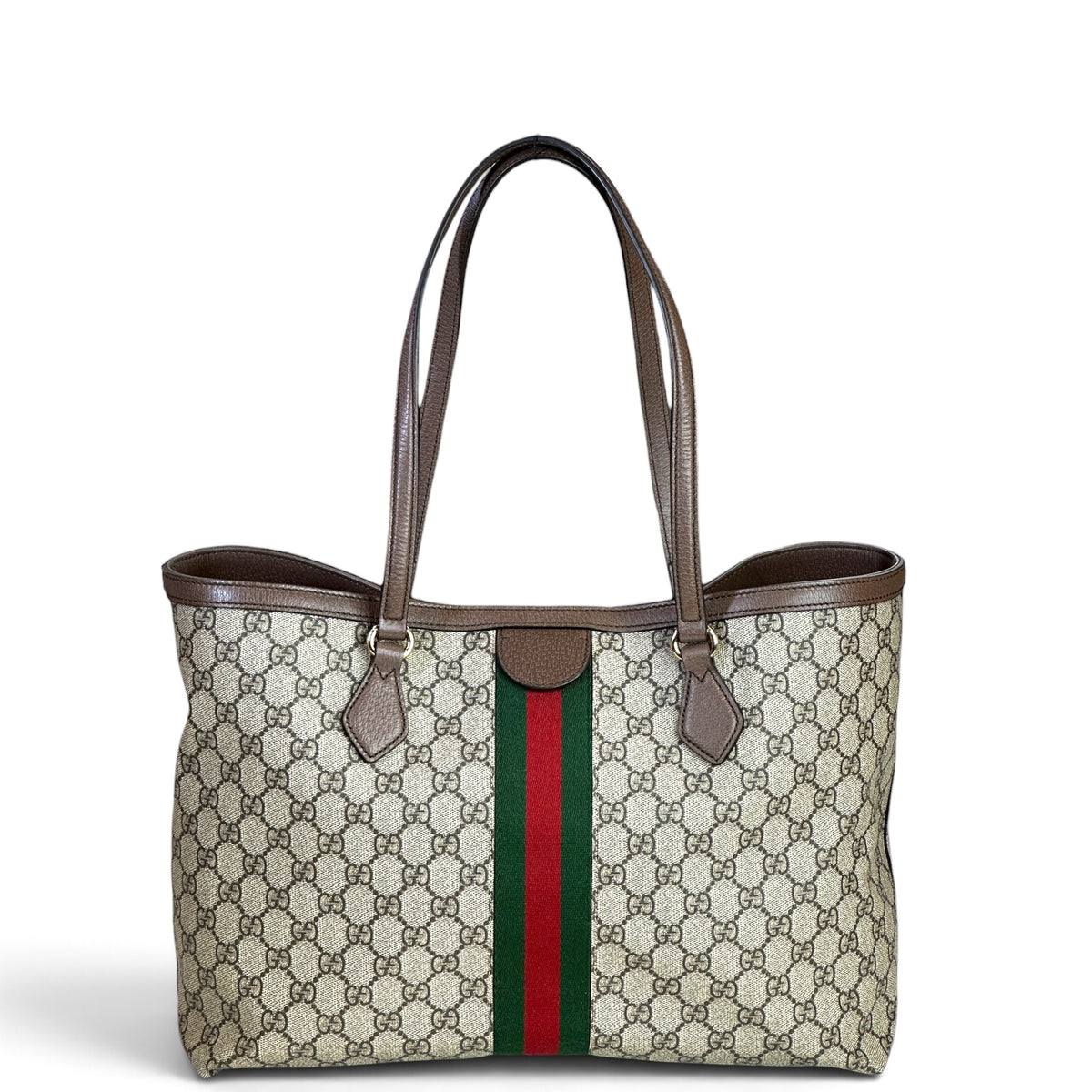 Gucci Ophedelia Medium Canvas Leather Tote Bag