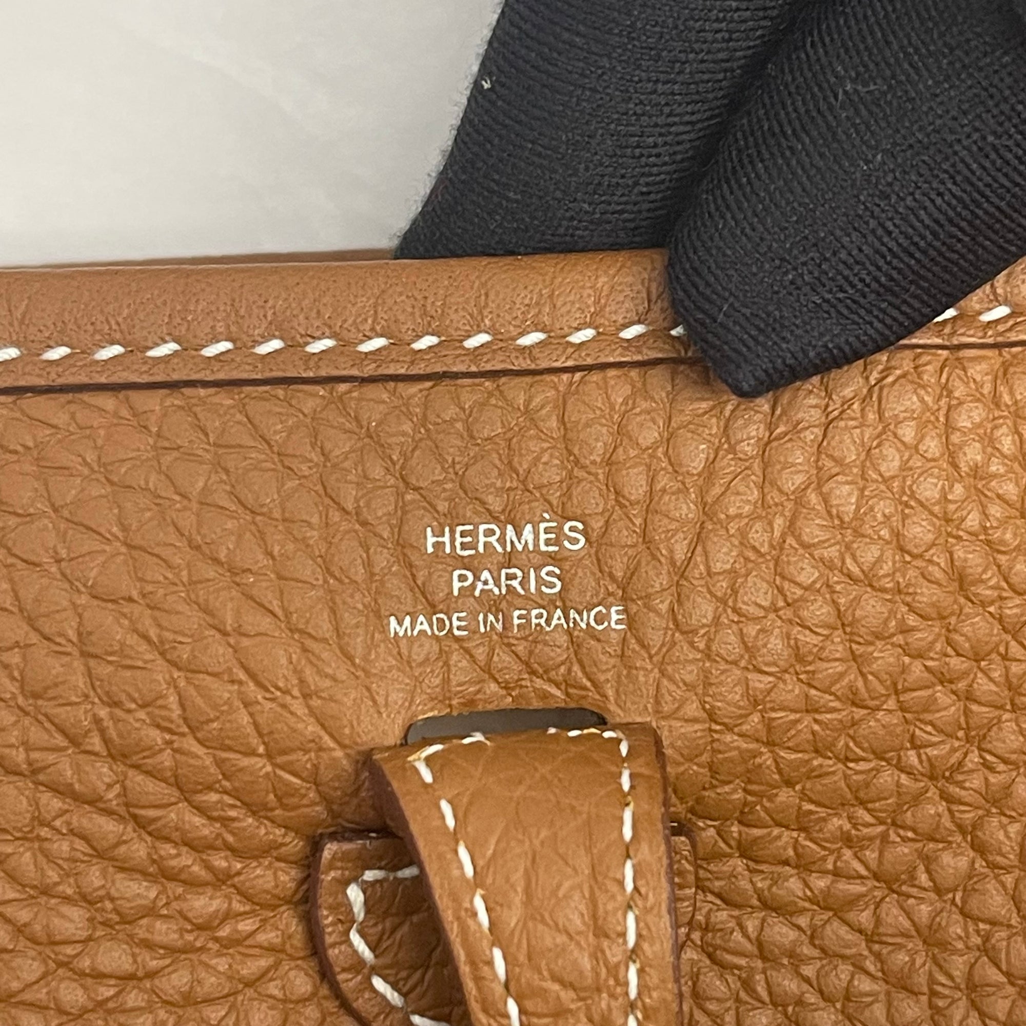 Hermes Mini Evelyne 16 TPM in Tan with SHW