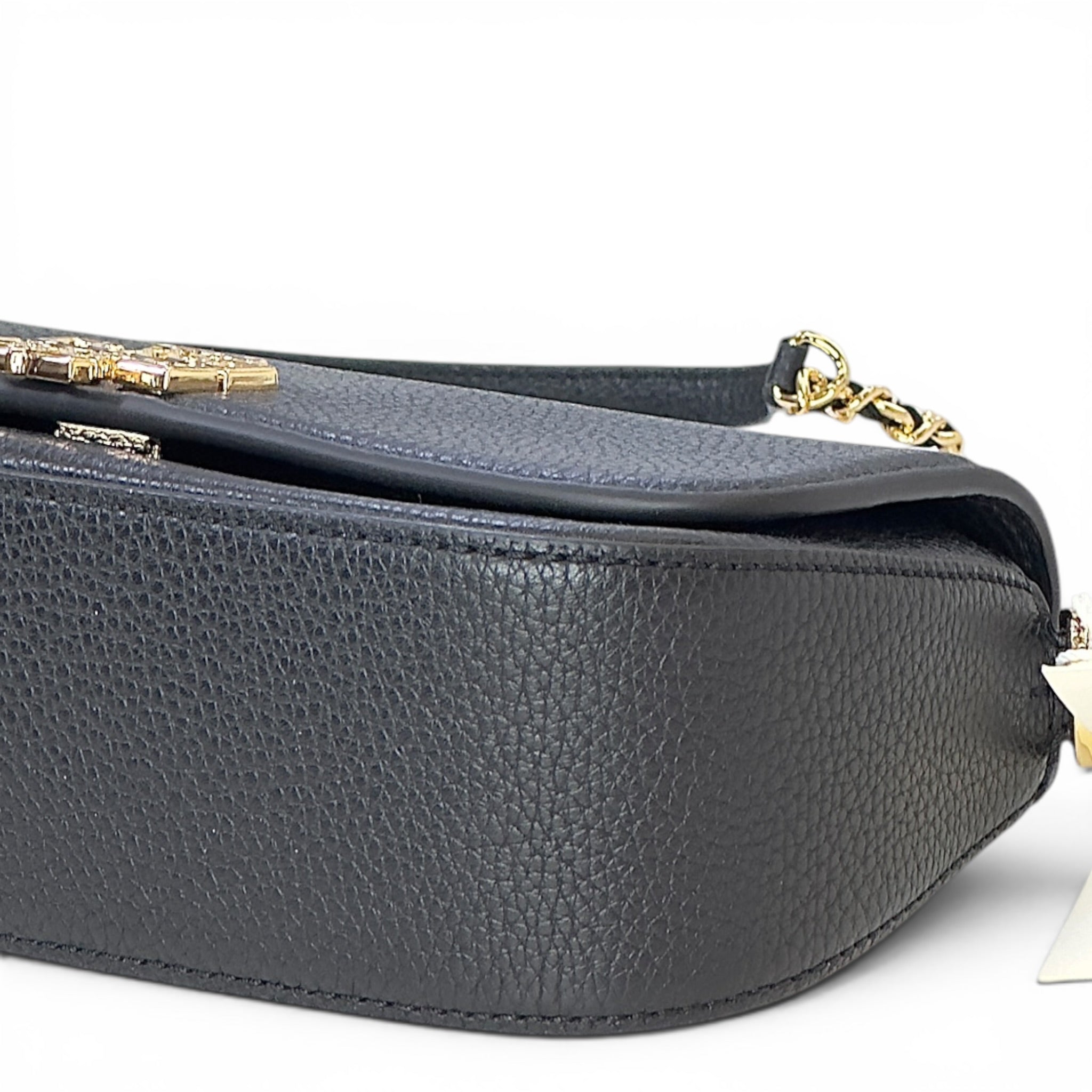 Tory Burch Britten Convertible Black Leather Crossbody