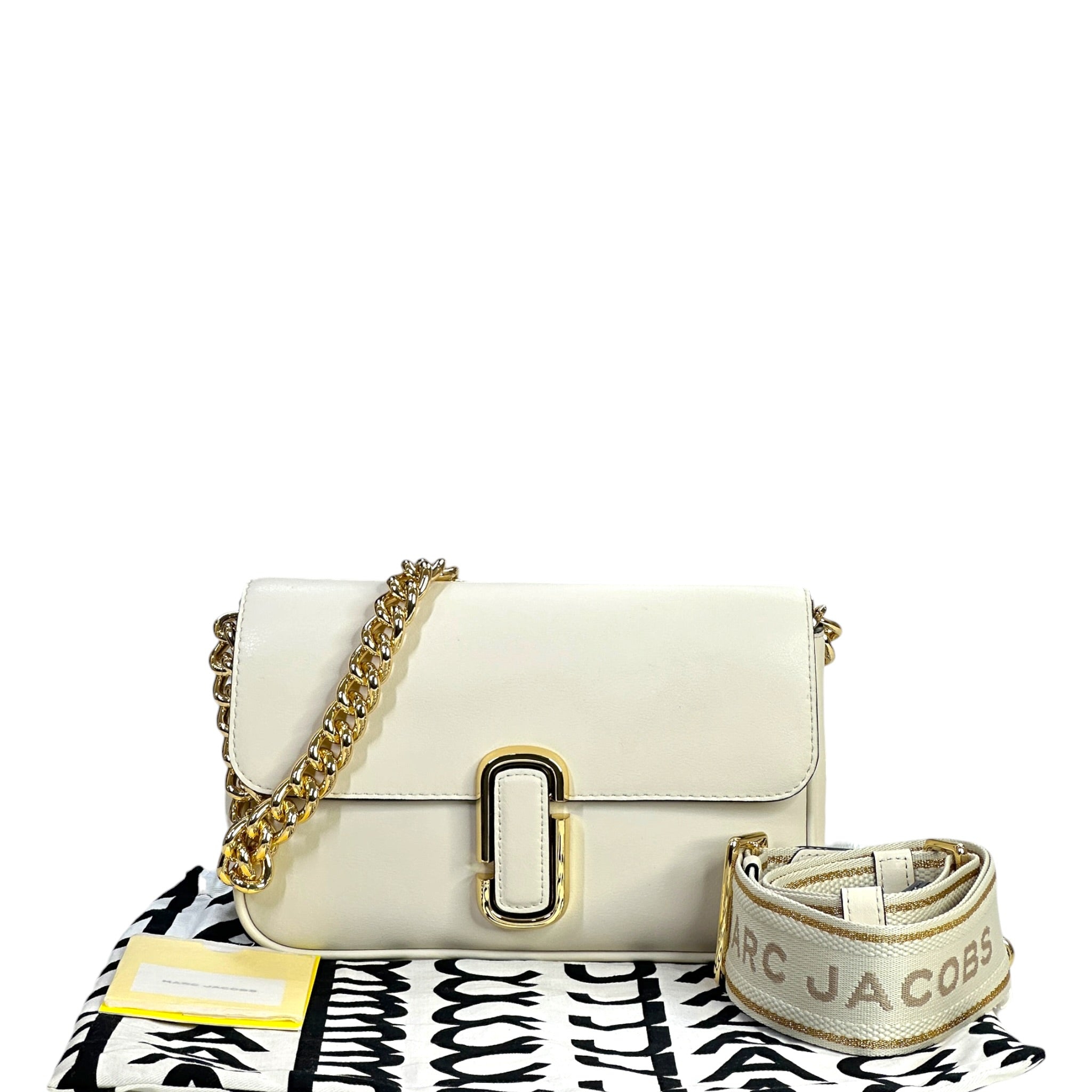 Buy Marc Jacobs The J Marc White Leather Shoulder Bag Online