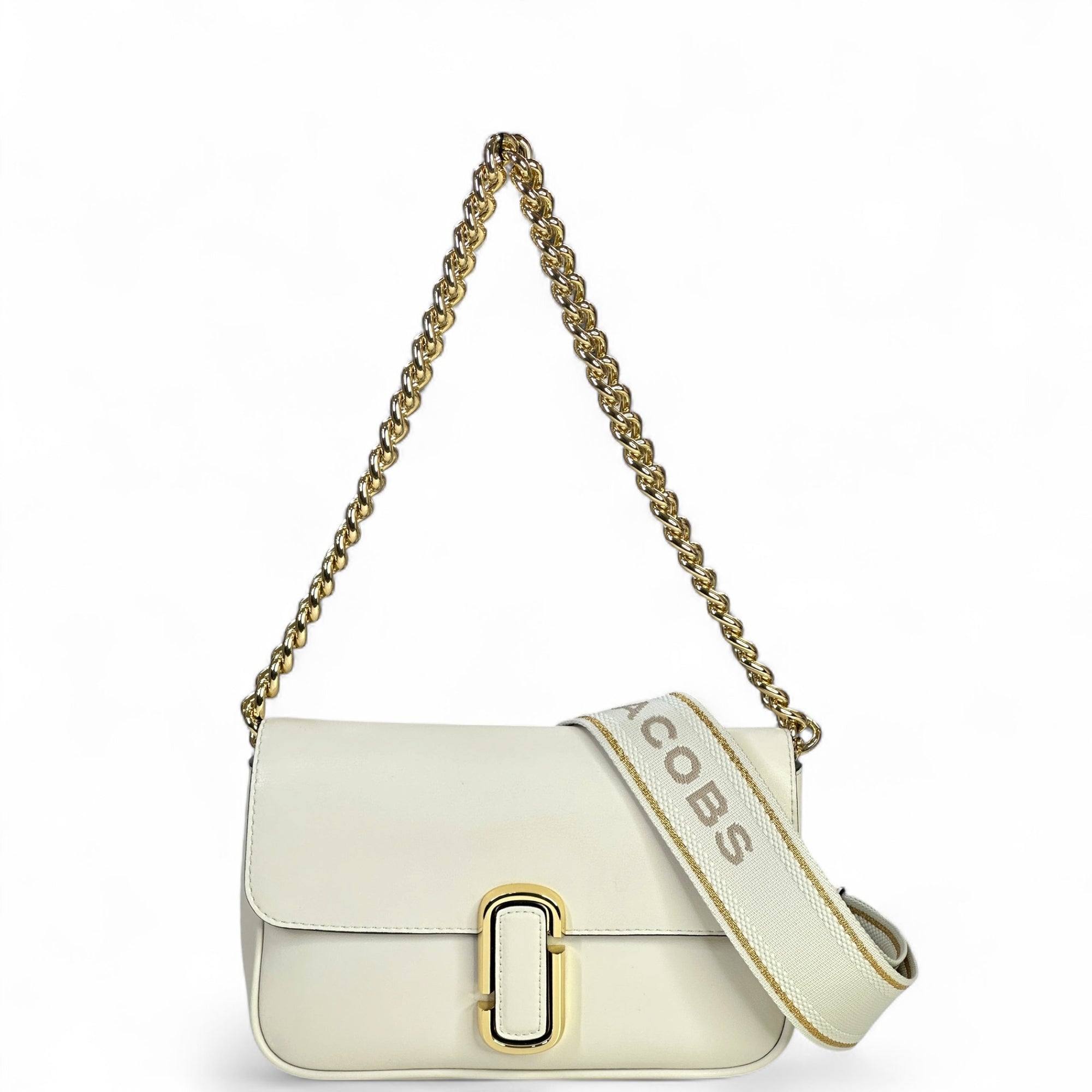 Marc Jacobs The J Marc White Leather Shoulder Bag