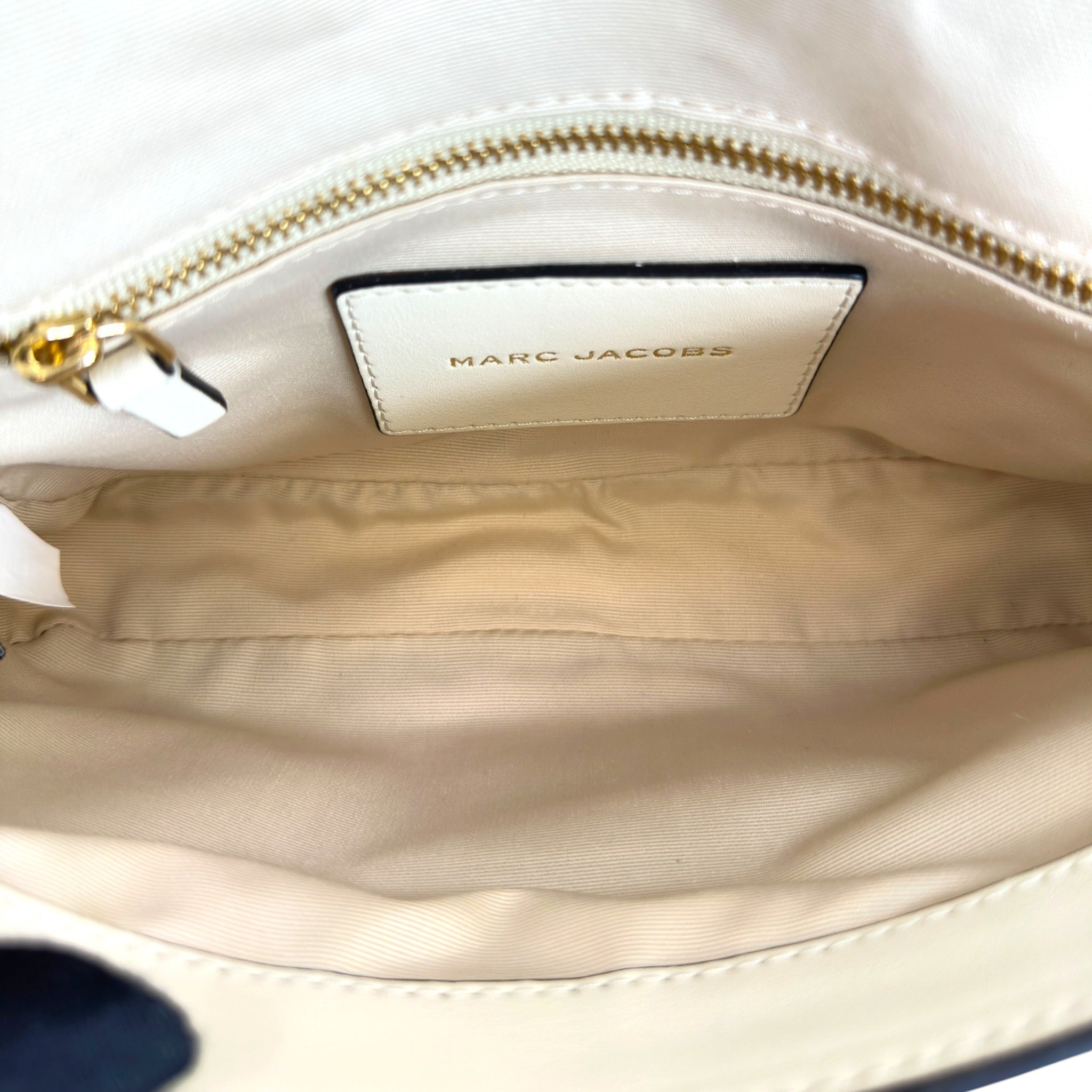 Marc Jacobs The J Marc White Leather Shoulder Bag