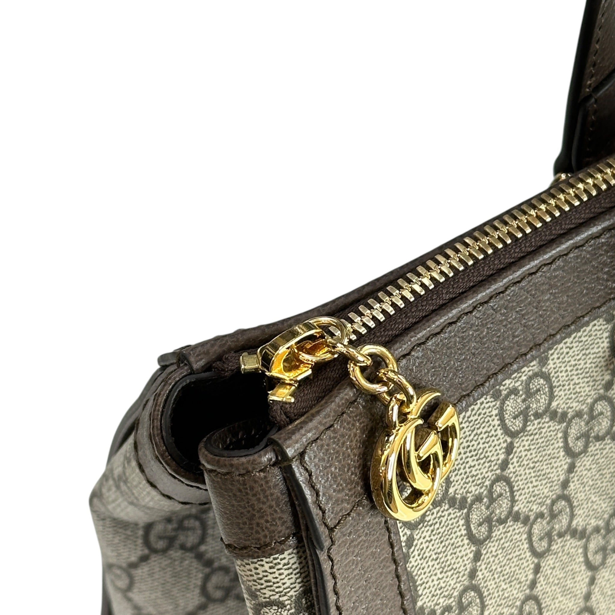 Gucci Ophidia GG Top Handle Bag Large Web Beige GG Supreme Canvas