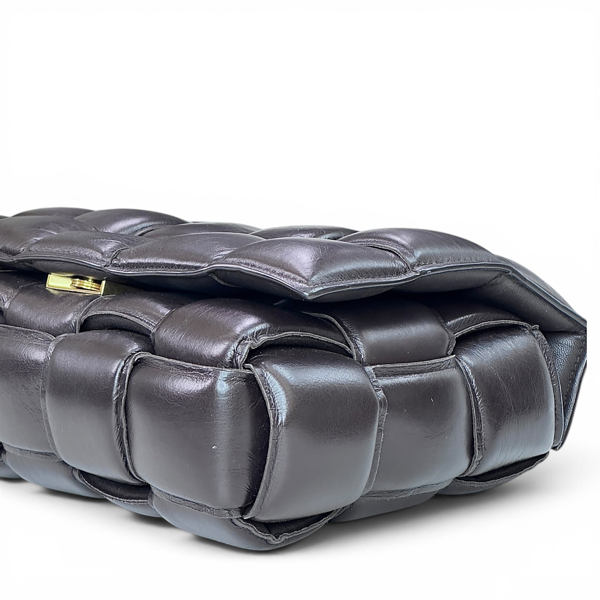 Bottega Veneta Padded Dark Brown Leather Cassette Bag