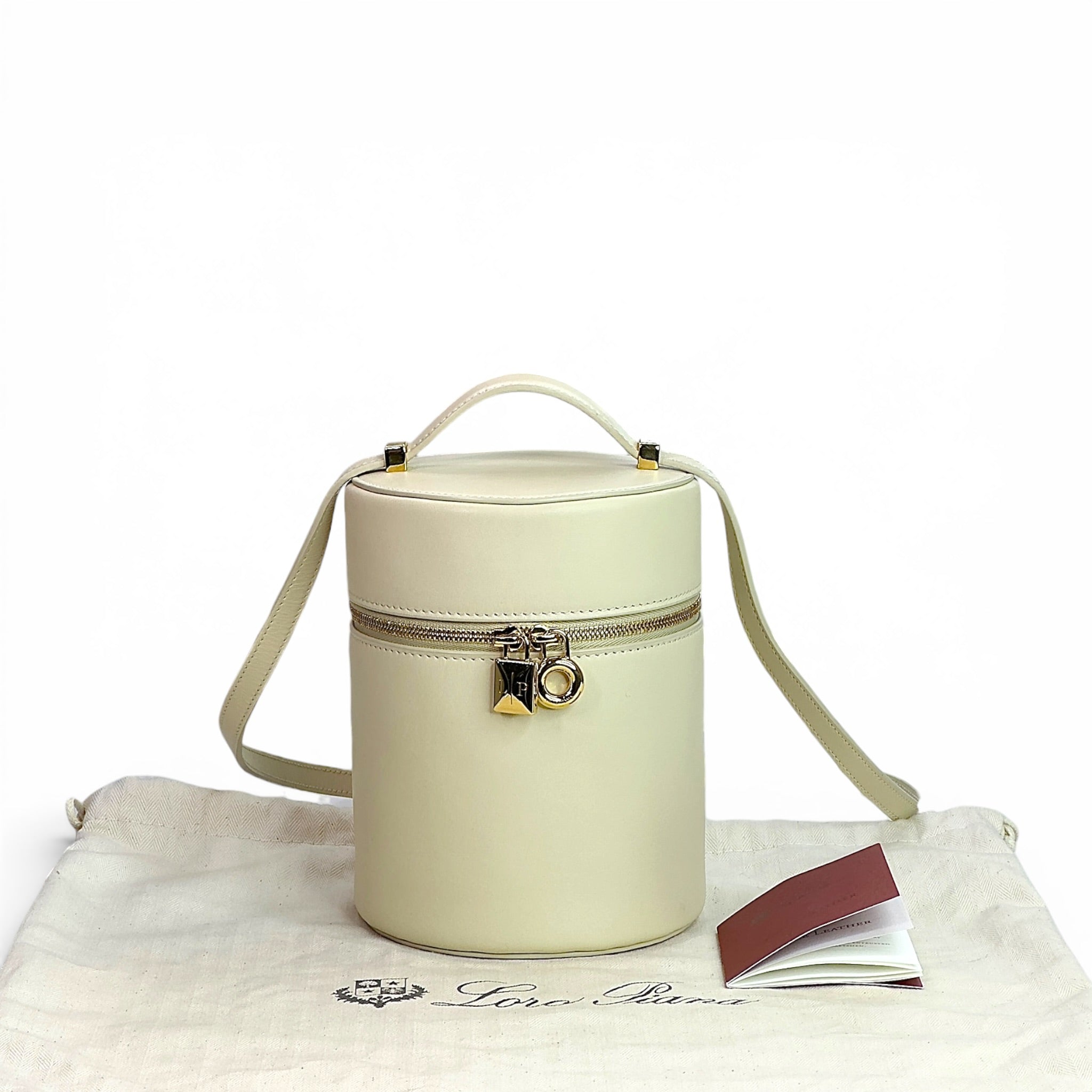 Loro Piana beige leather Extra Case bag