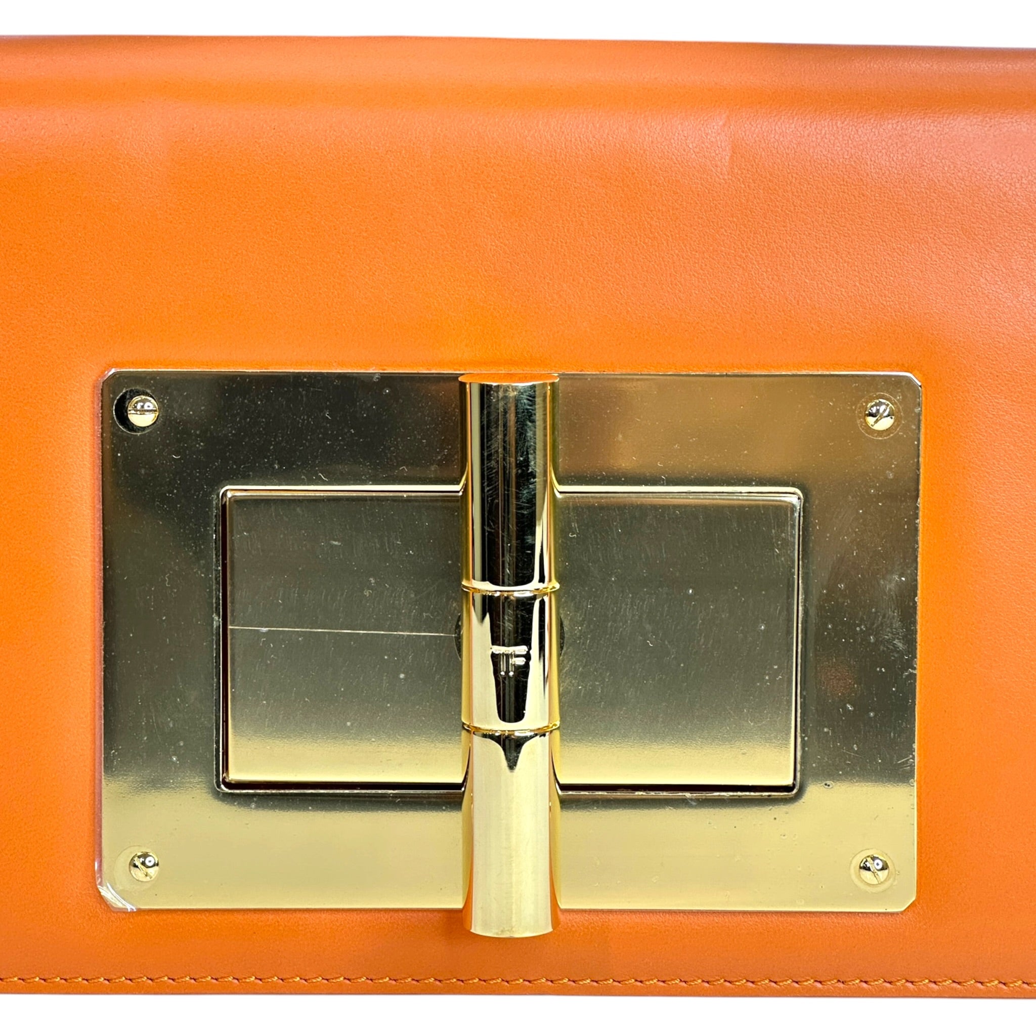 Tom Ford Natalia orange leather shoulder bag