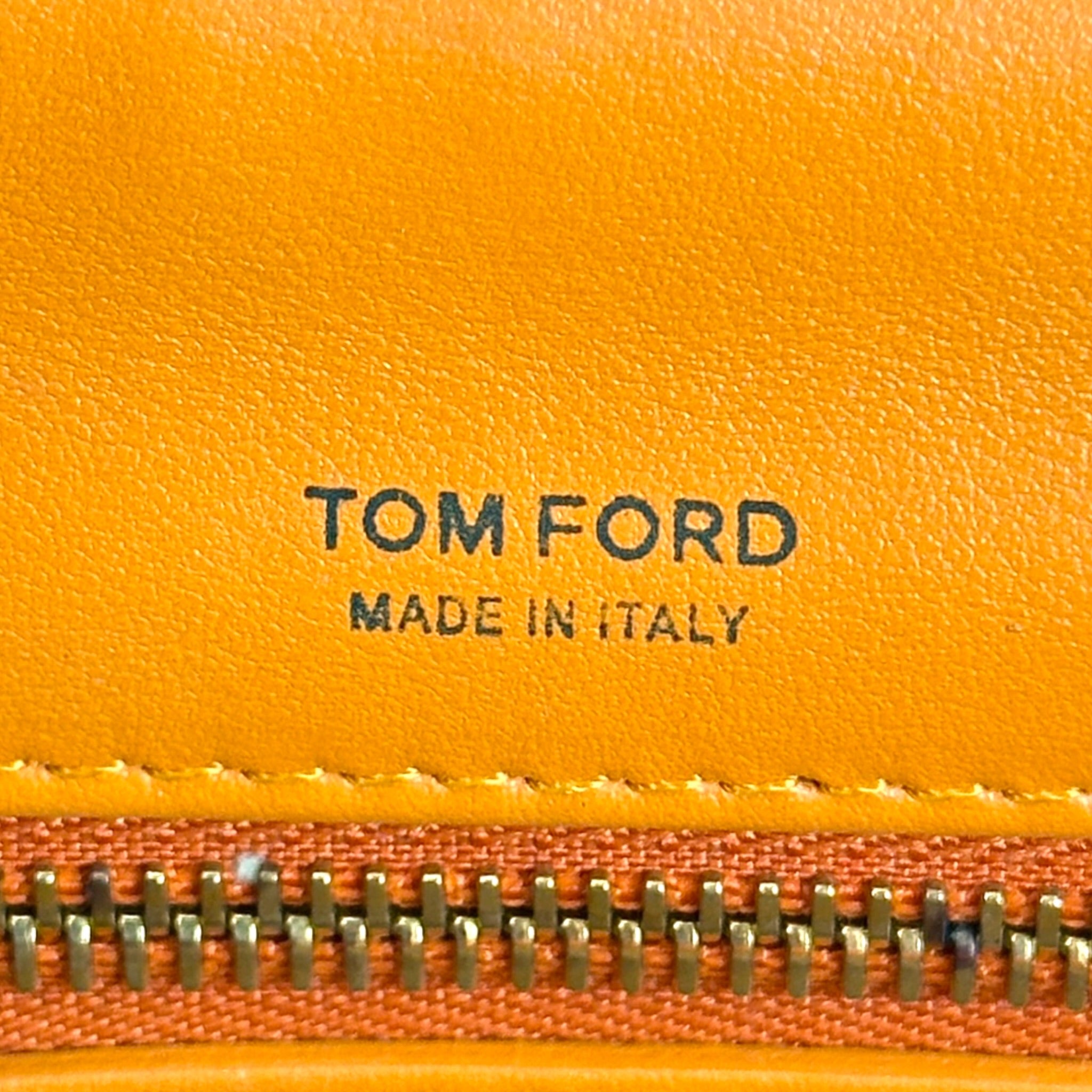 Tom Ford Natalia orange leather shoulder bag